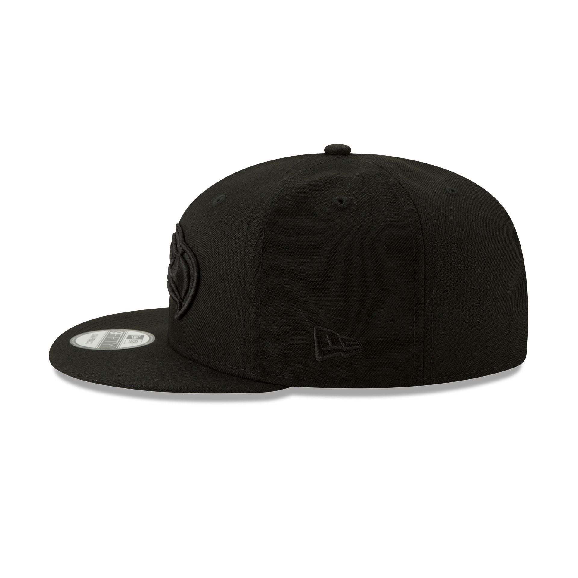 Seattle Seahawks Basic Black on Black 9FIFTY Snapback Hat - Image 4