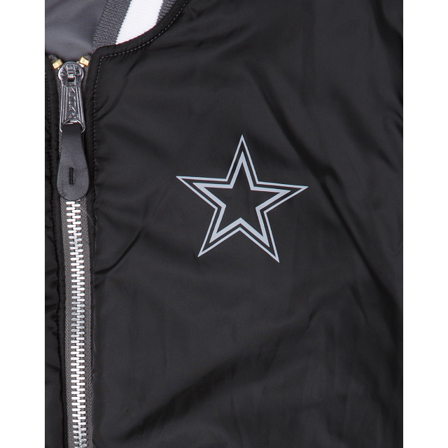 Alpha Industries X Dallas Cowboys Gray MA-1 Bomber Jacket - Image 8