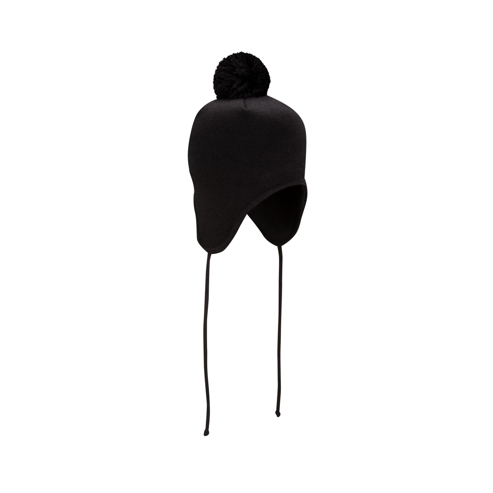 New Era Cap Black Pom Knit Ear Flap Hat - Image 3