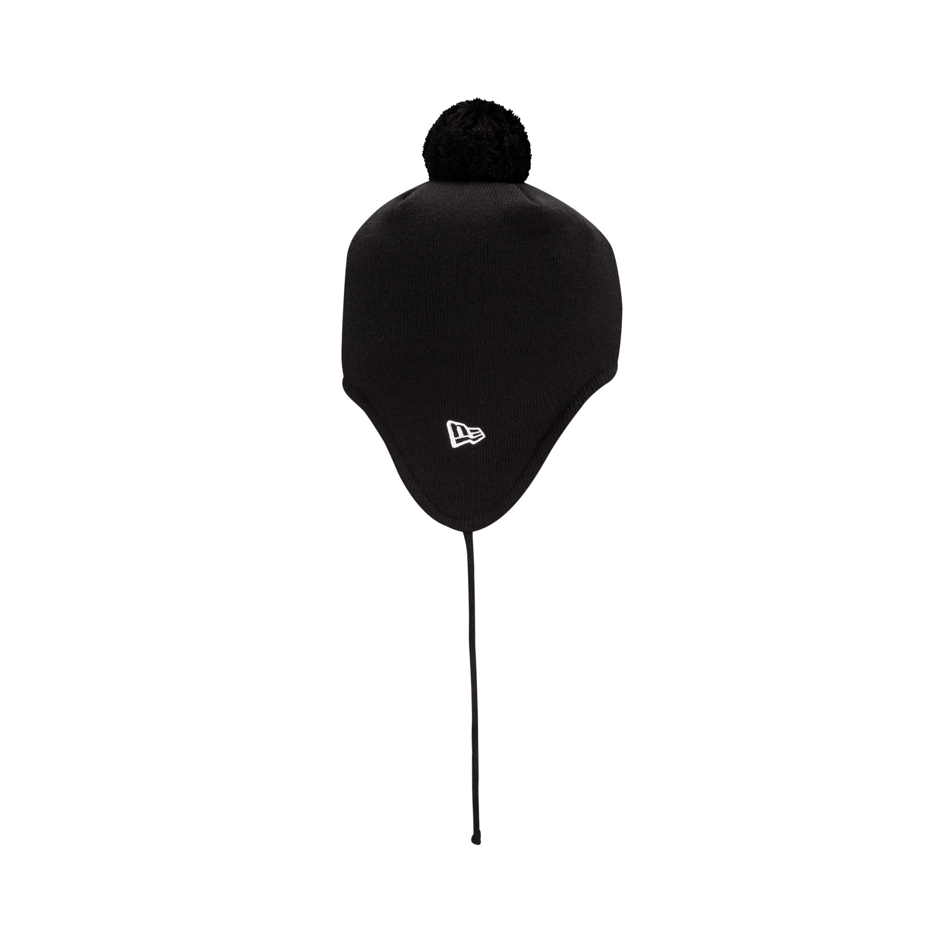 New Era Cap Black Pom Knit Ear Flap Hat - Image 4