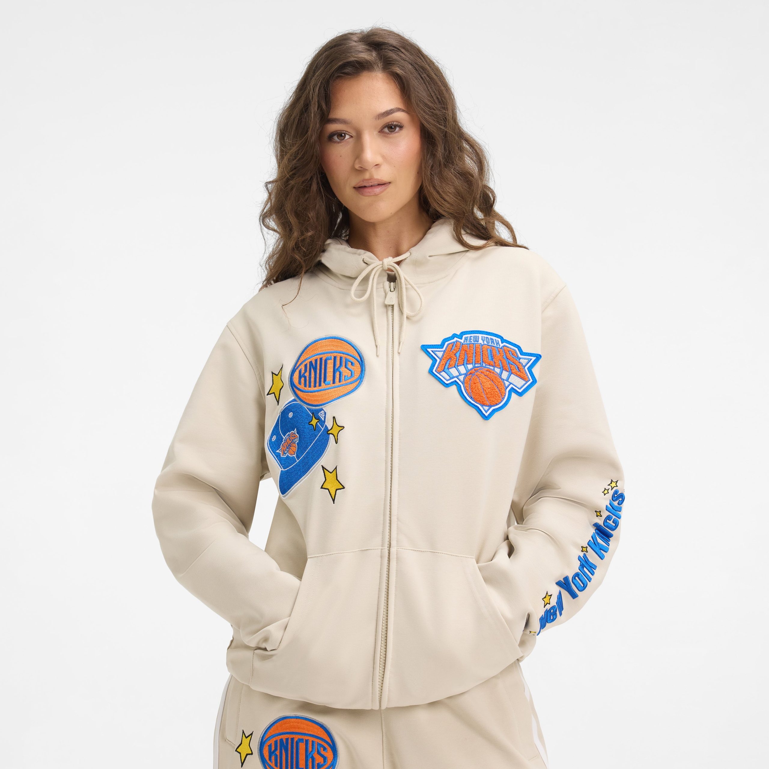 Philadelphia 76ers Stone Logo Select Full-Zip Hoodie - Image 2