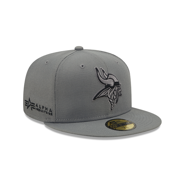 Alpha Industries X Minnesota Vikings Gray 59FIFTY Fitted Hat - Image 3