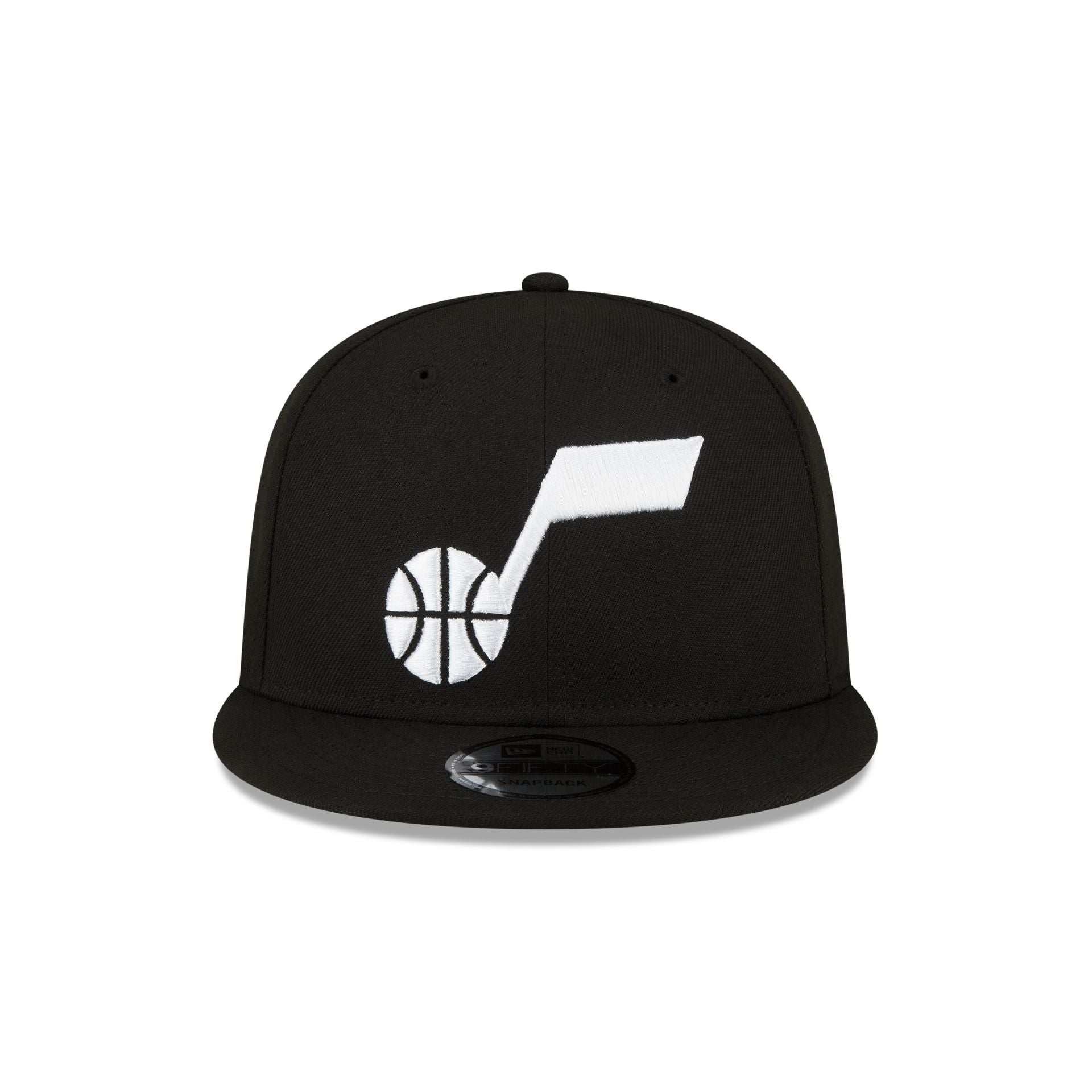 Utah Jazz Basic Black & White 9FIFTY Snapback Hat - Image 2