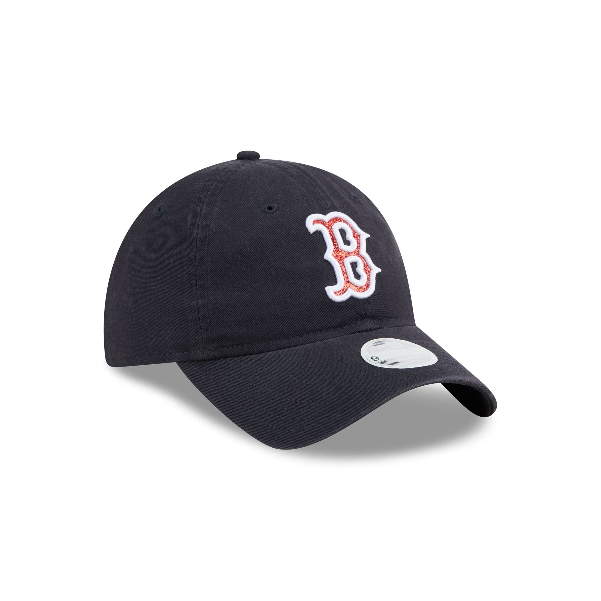 Boston Red Sox Glitter Logo Women's 9TWENTY Adjustable Hat - Image 3