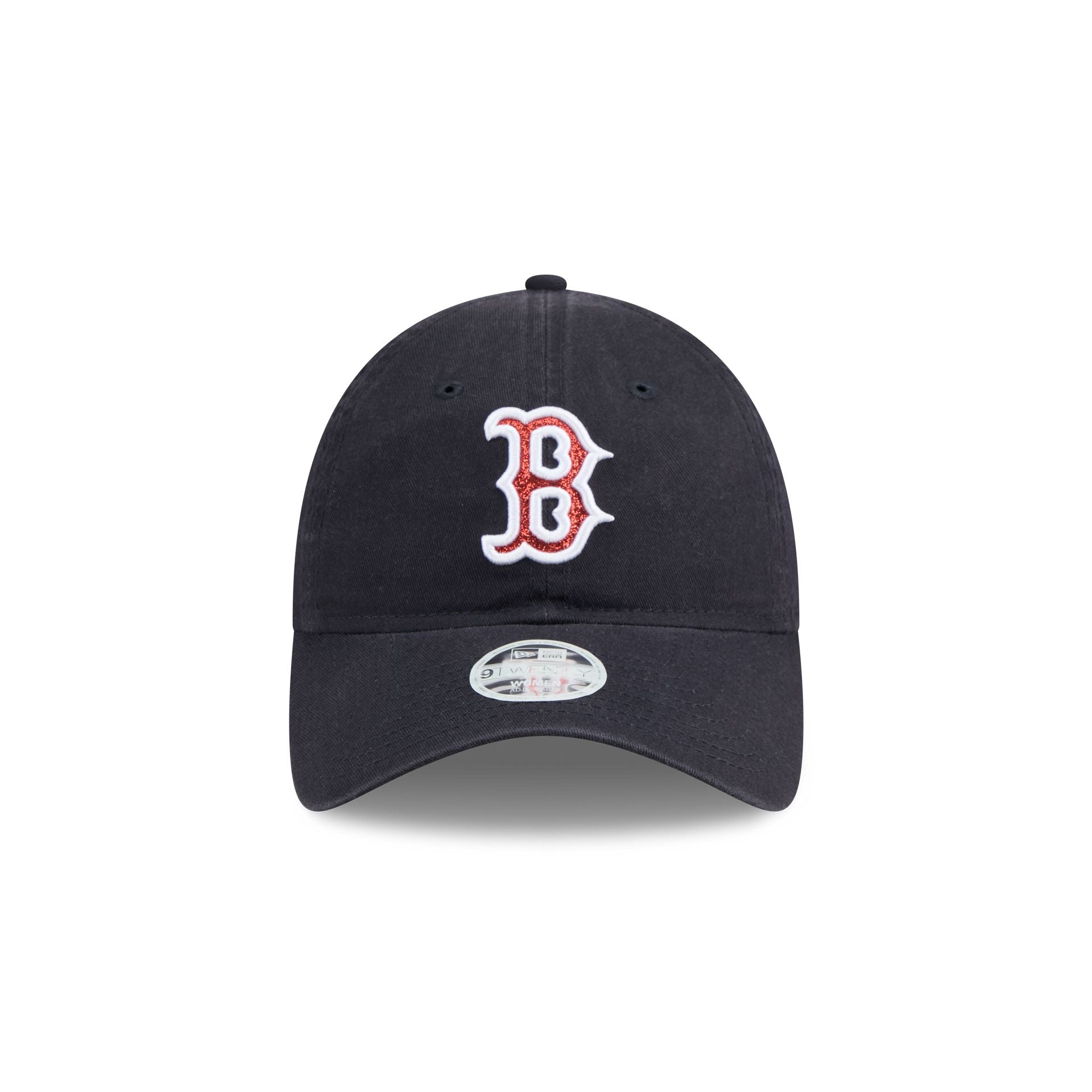 Boston Red Sox Glitter Logo Women's 9TWENTY Adjustable Hat - Image 2