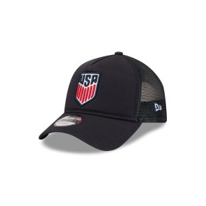 US Soccer Men's National Team Navy 9FORTY A-Frame Trucker Hat