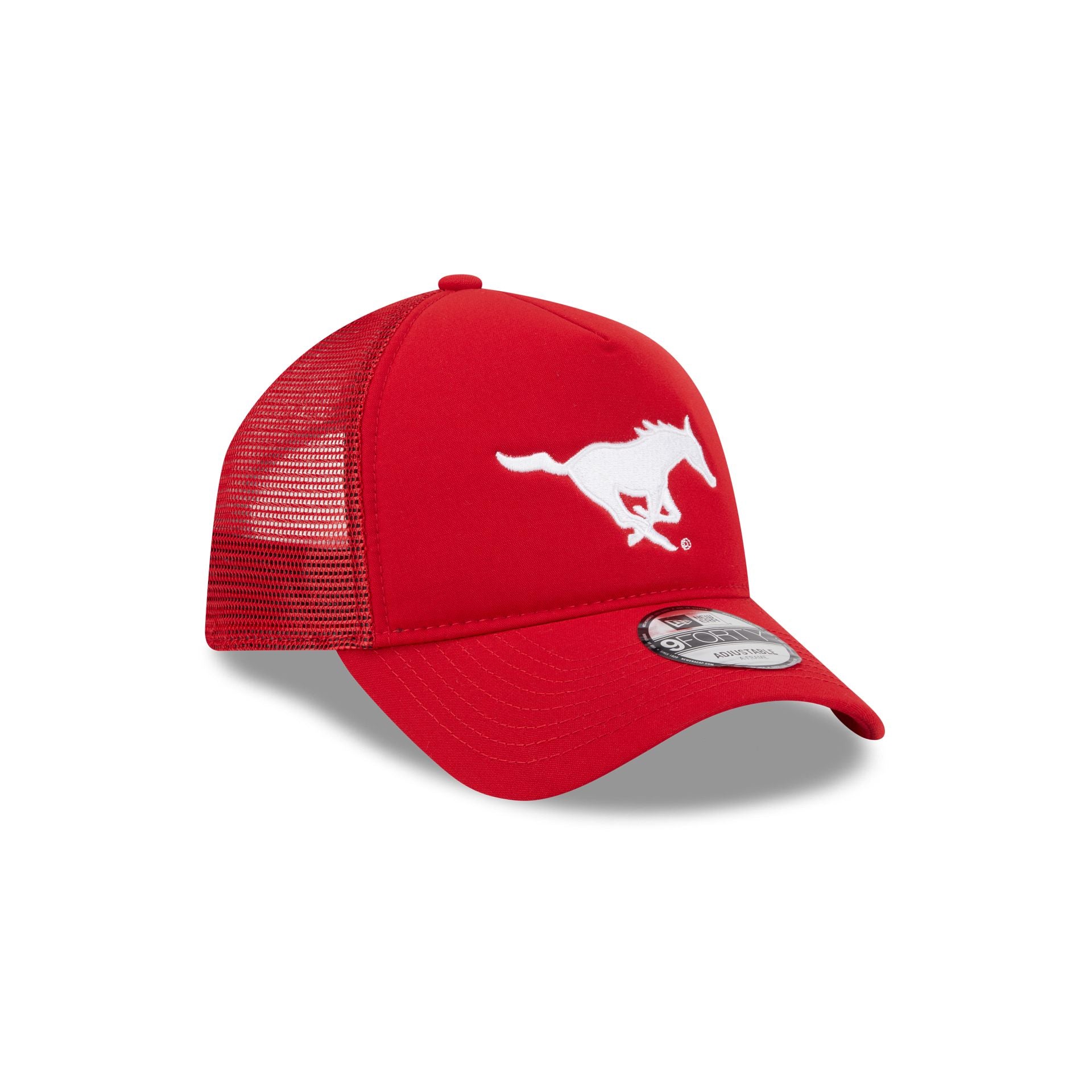 Southern Methodist Mustangs Go-To 9FORTY A-Frame Trucker Hat - Image 3