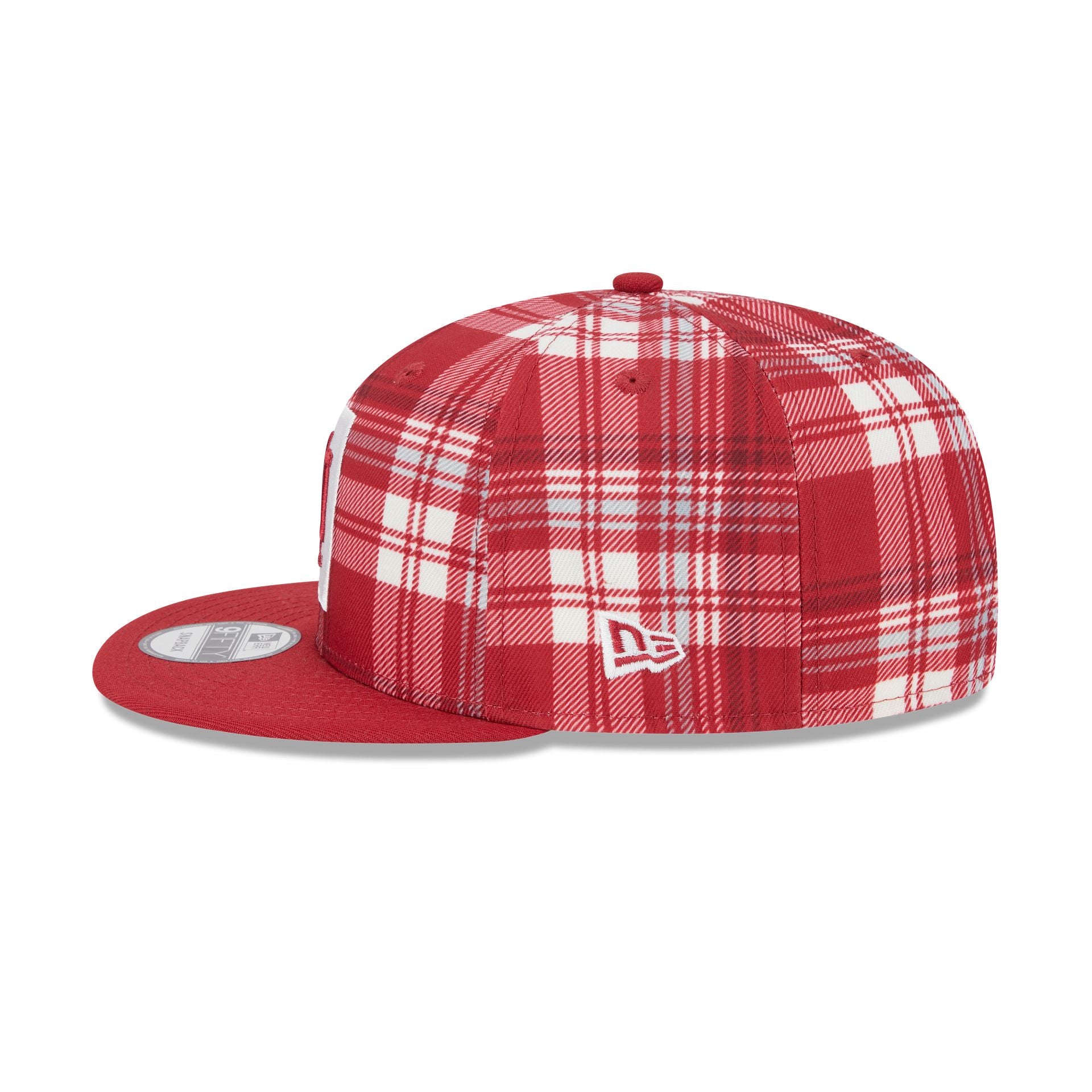 Indiana Hoosiers Plaid 9FIFTY Snapback Hat - Image 4