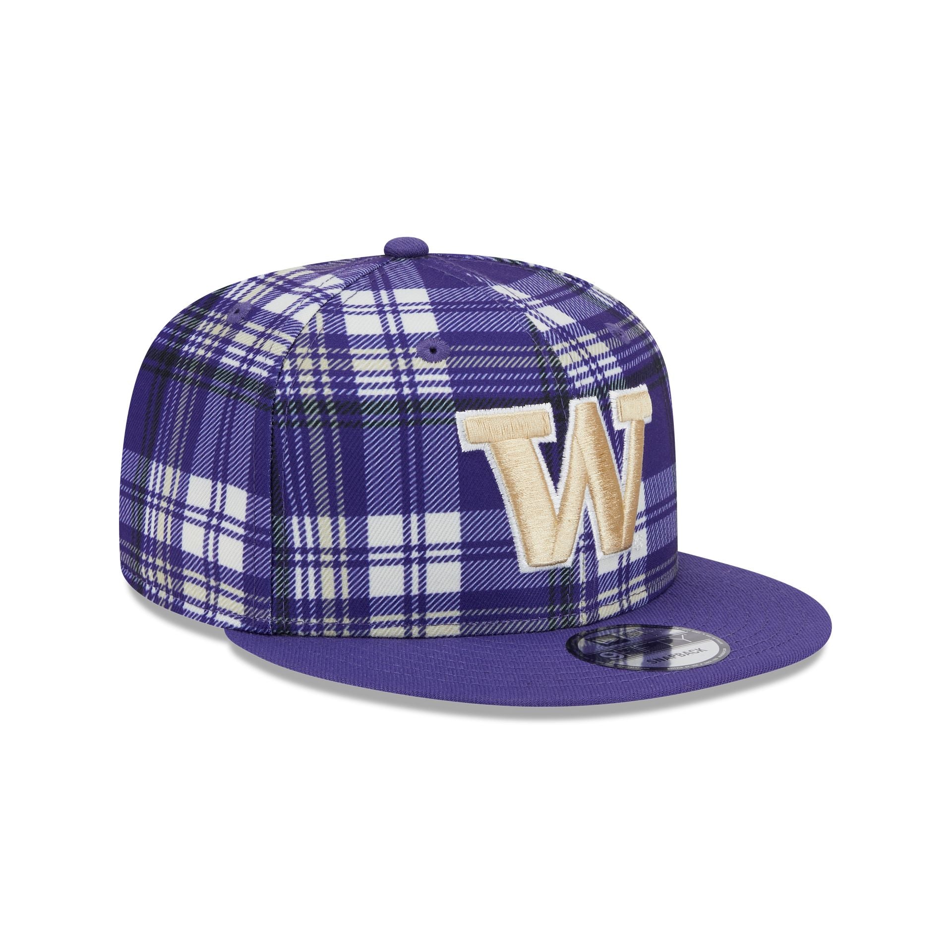Washington Huskies Plaid 9FIFTY Snapback Hat - Image 3