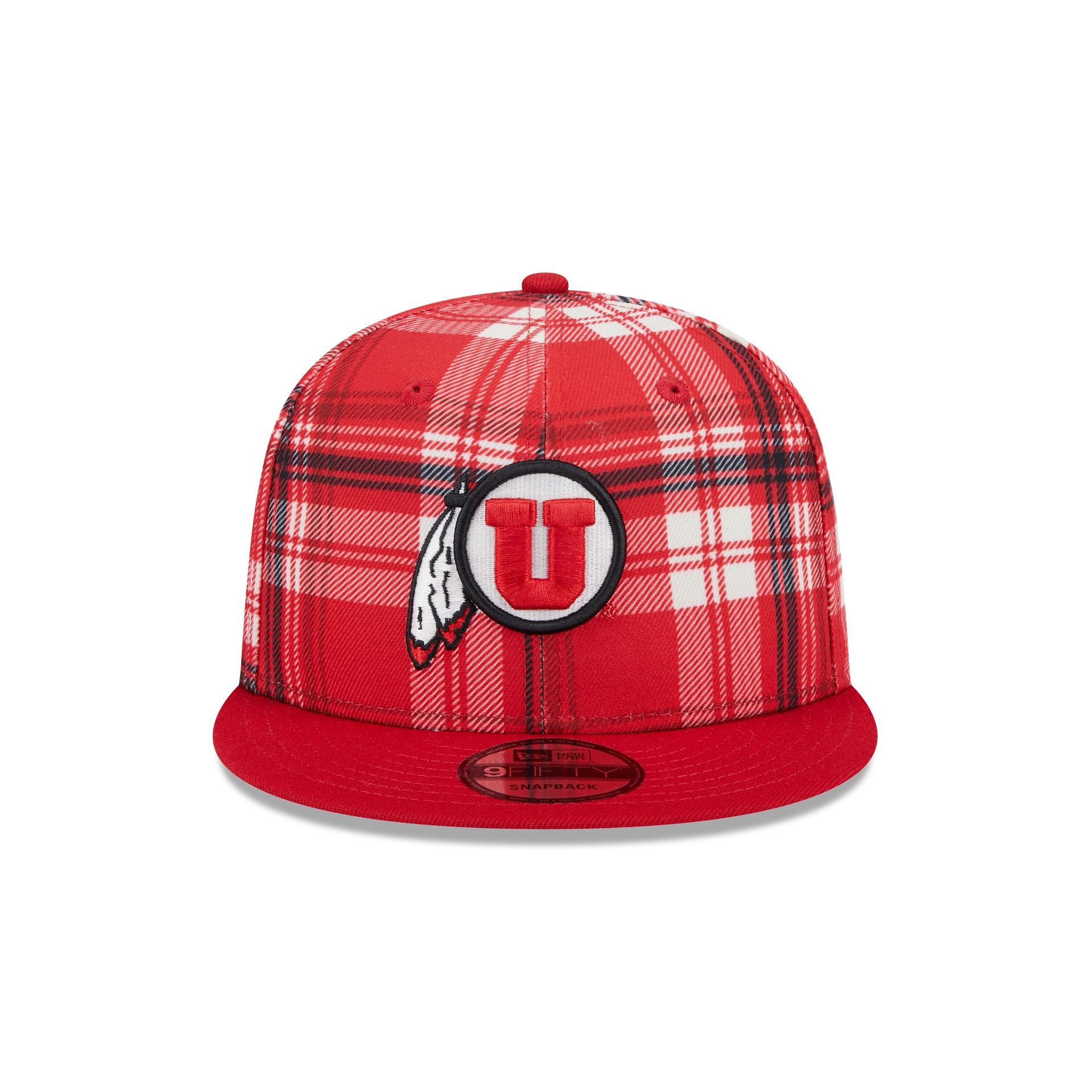 Utah Utes Plaid 9FIFTY Snapback Hat - Image 2