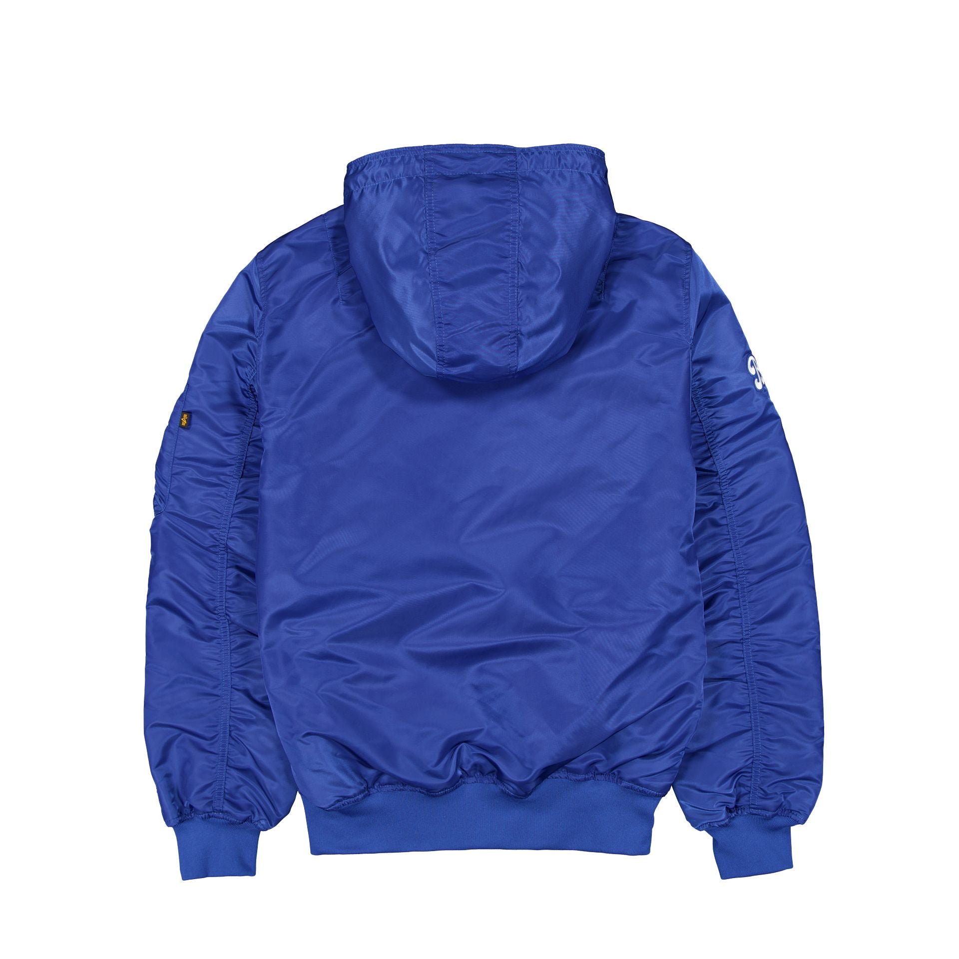 Alpha Industries x Los Angeles Dodgers L-2B Hooded Bomber Jacket Blue - Image 3