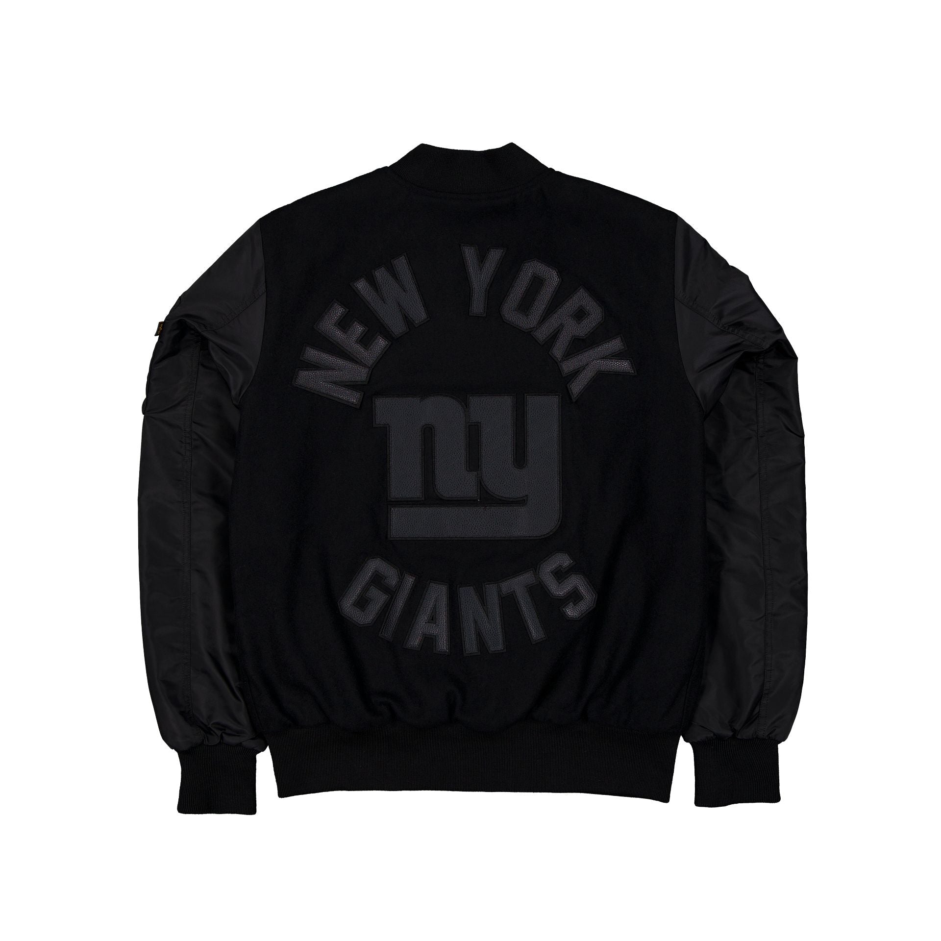 Alpha Industries x New York Giants MA-1 Wool Varsity Jacket Black - Image 3