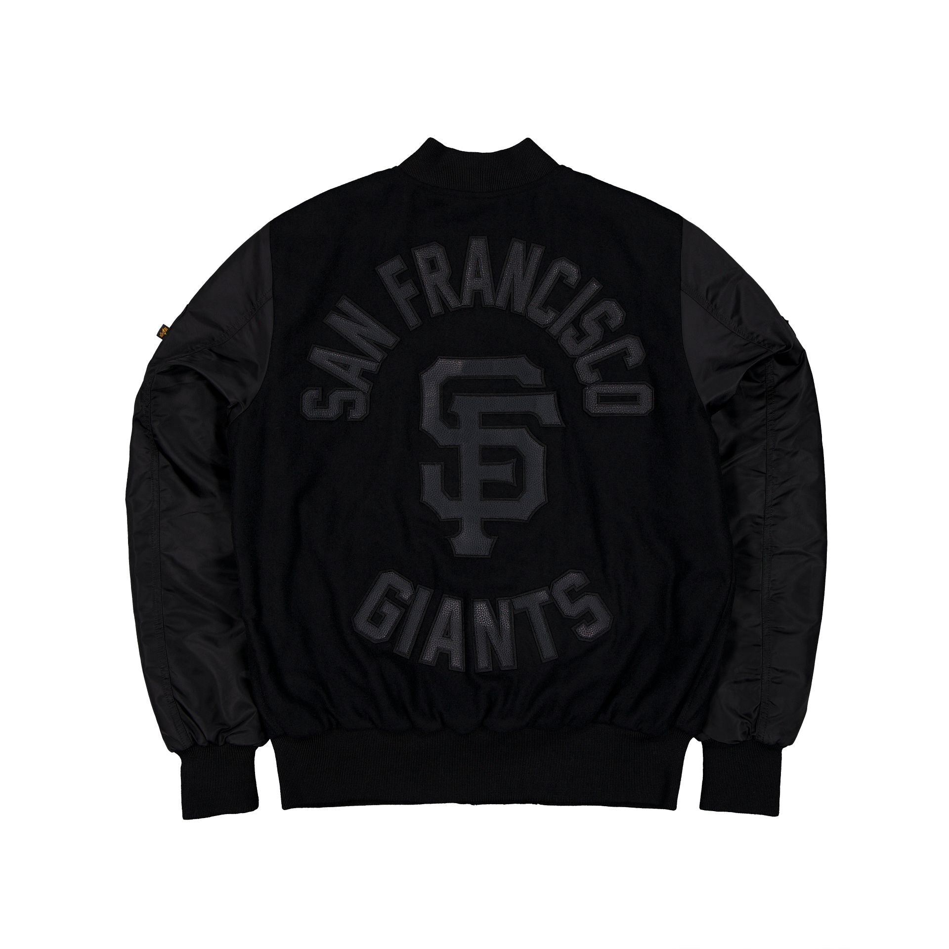 Alpha Industries x San Francisco Giants MA-1 Wool Varsity Jacket Black - Image 4