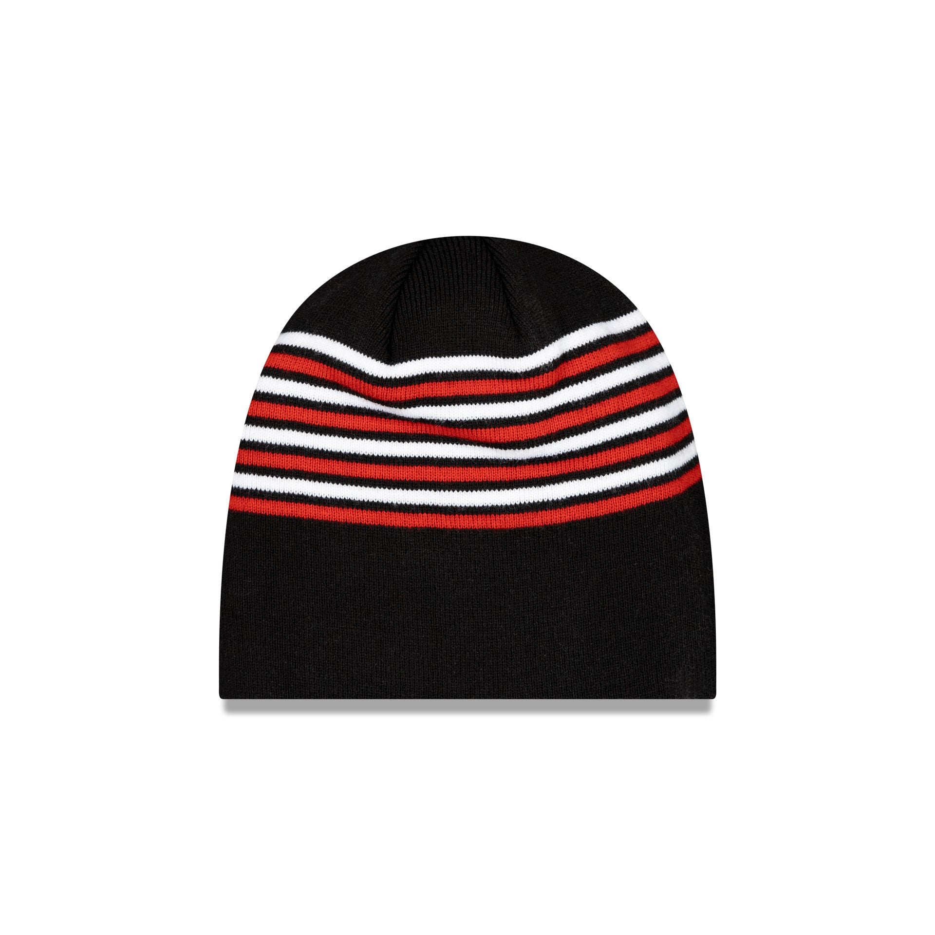 Manchester United Stripe Black Knit Beanie Hat - Image 2