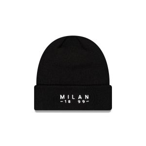 AC Milan Established Wordmark Black Cuff Knit Hat