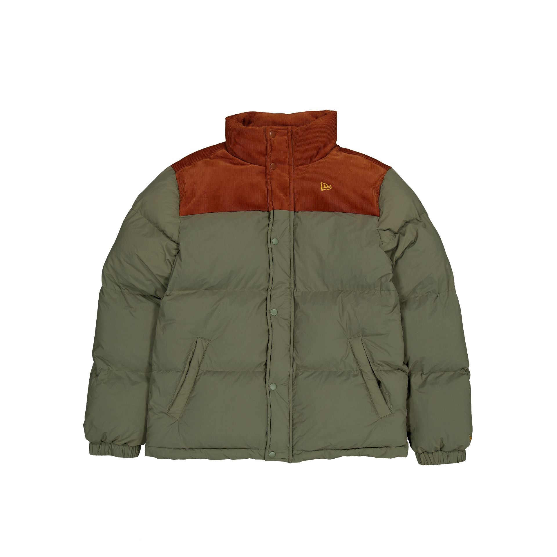 New Era Green Canvas Puffer Jacket - Image 2