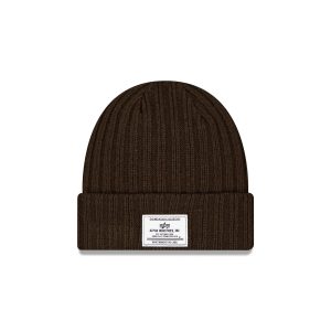 Alpha Industries x New Era Brown Cuff Knit Hat