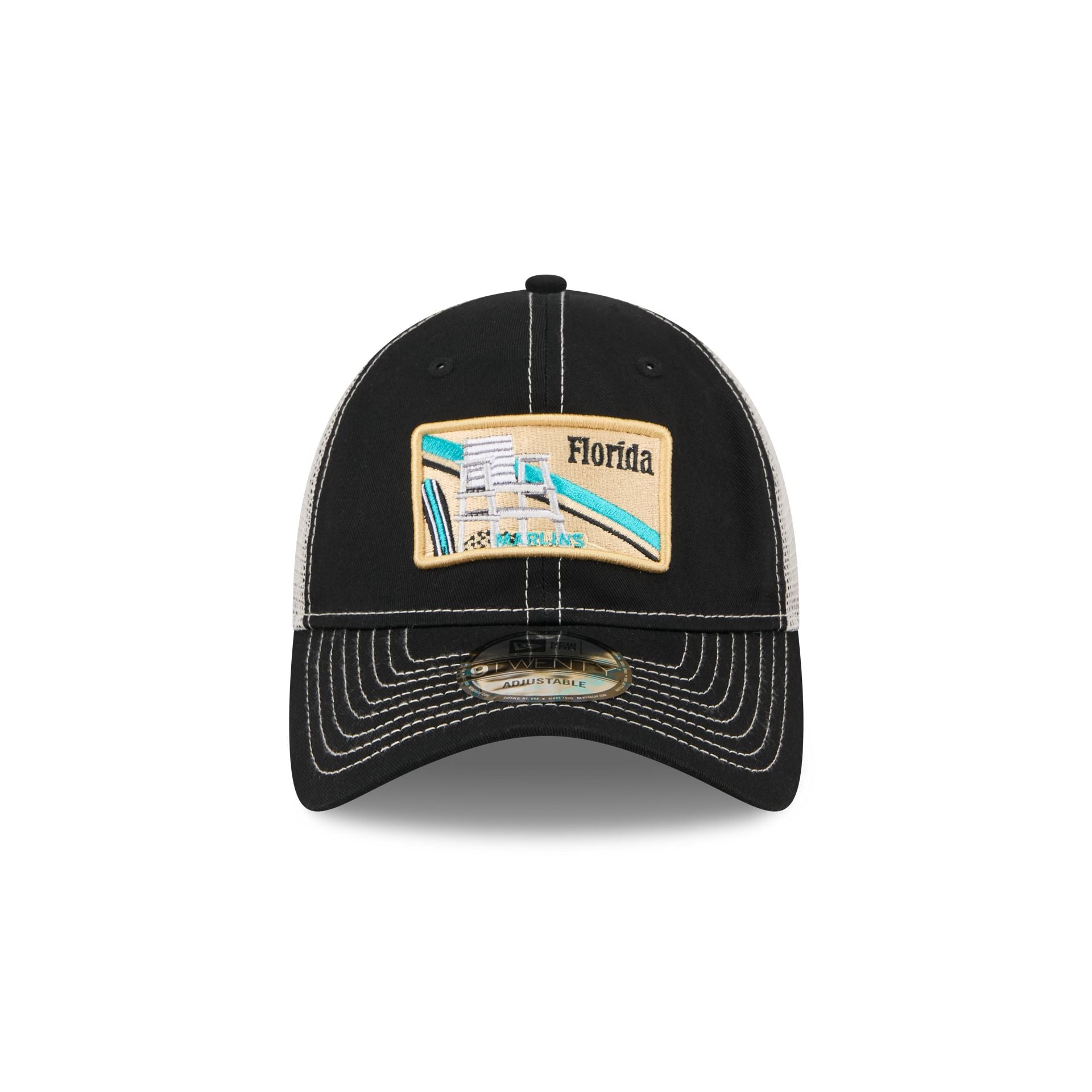 Miami Marlins State Souvenir 9TWENTY Trucker Hat - Image 2