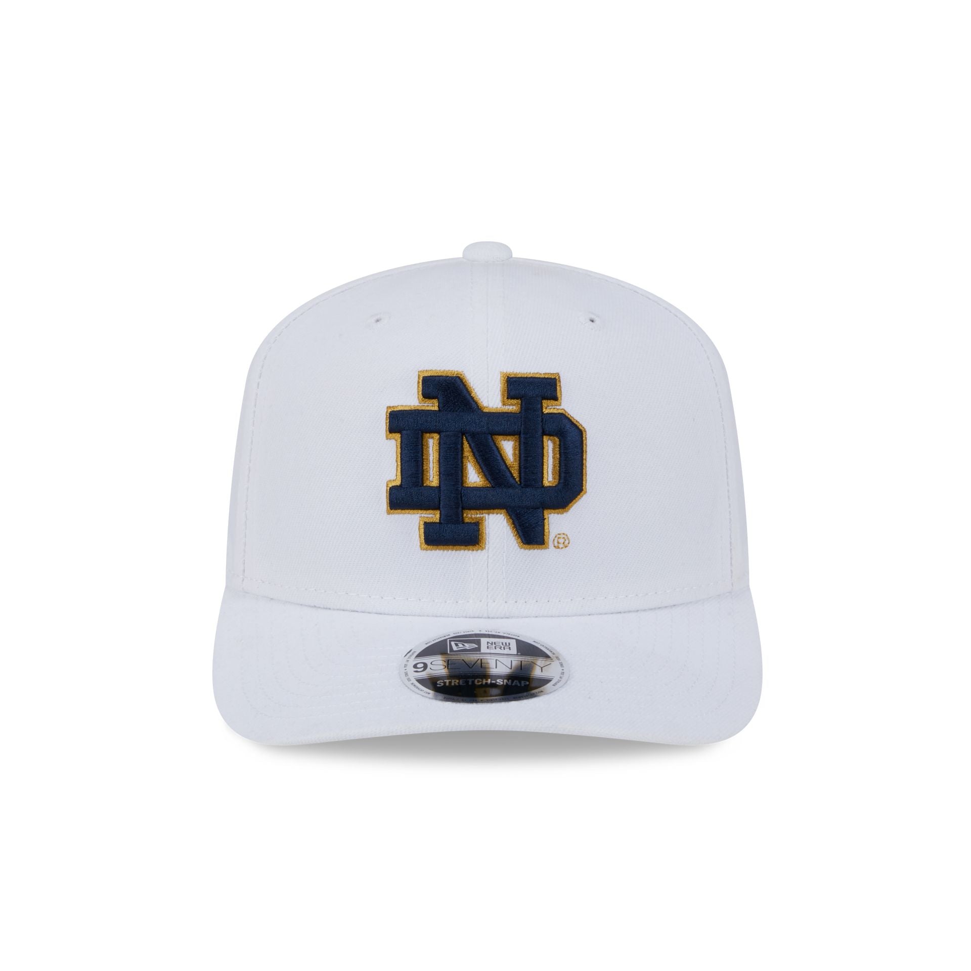 Notre Dame Fighting Irish White 9SEVENTY Stretch-Snap Hat - Image 2