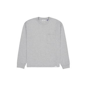 Aurora Heather Gray Long Sleeve Pocket T-Shirt