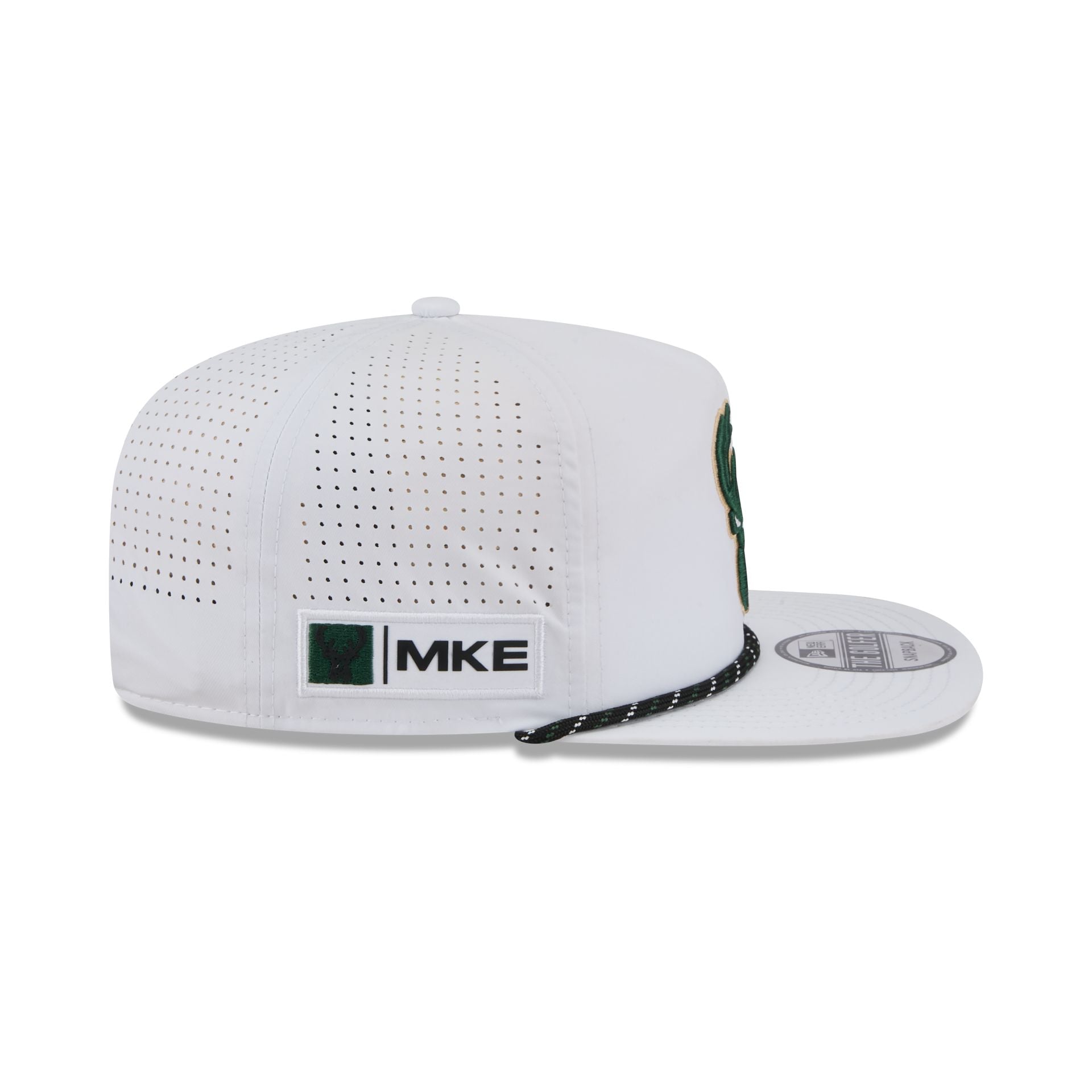Milwaukee Bucks Optic White Performance Rope Golfer Hat - Image 5