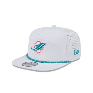 Miami Dolphins Optic White Performance Rope Golfer Hat