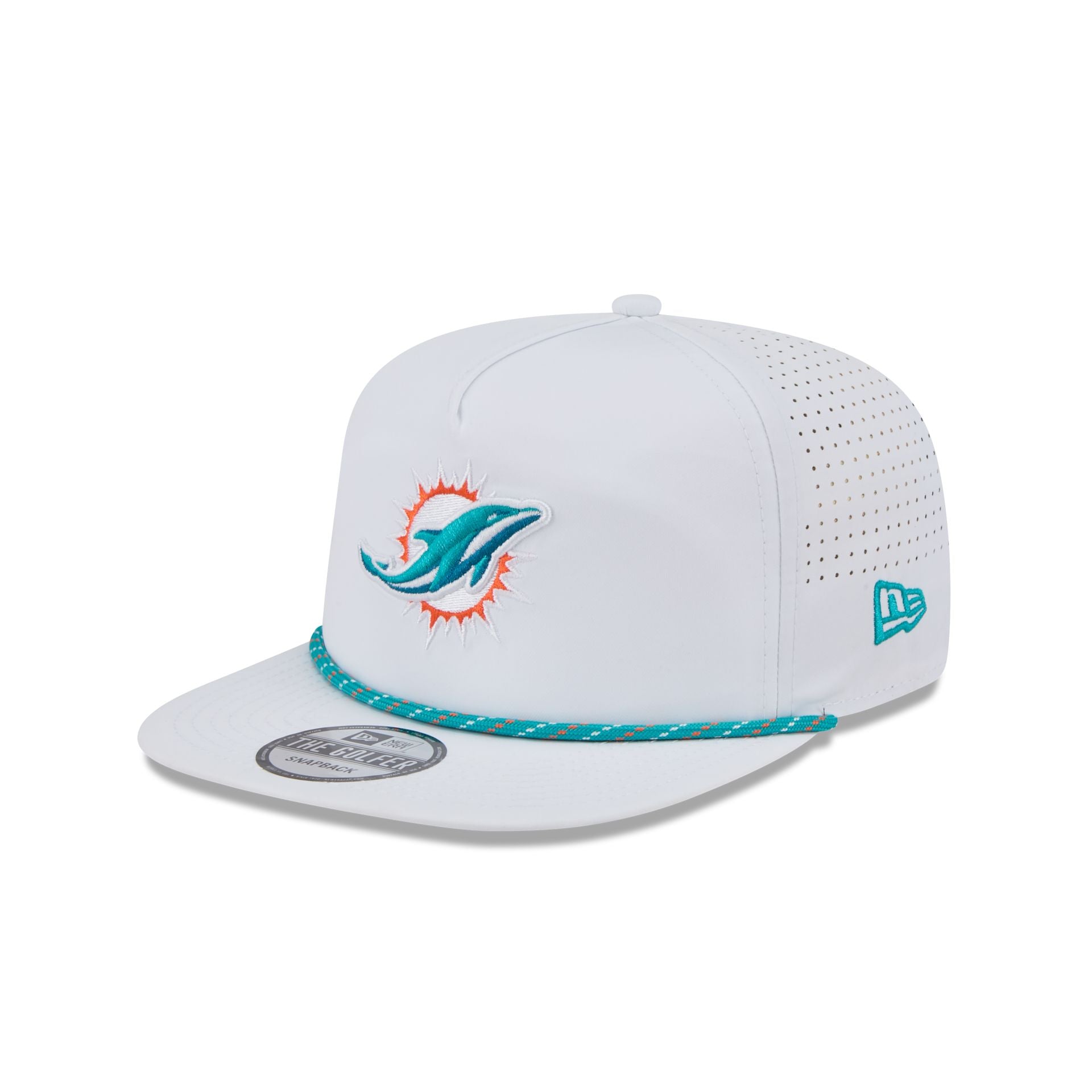 Miami Dolphins Optic White Performance Rope Golfer Hat