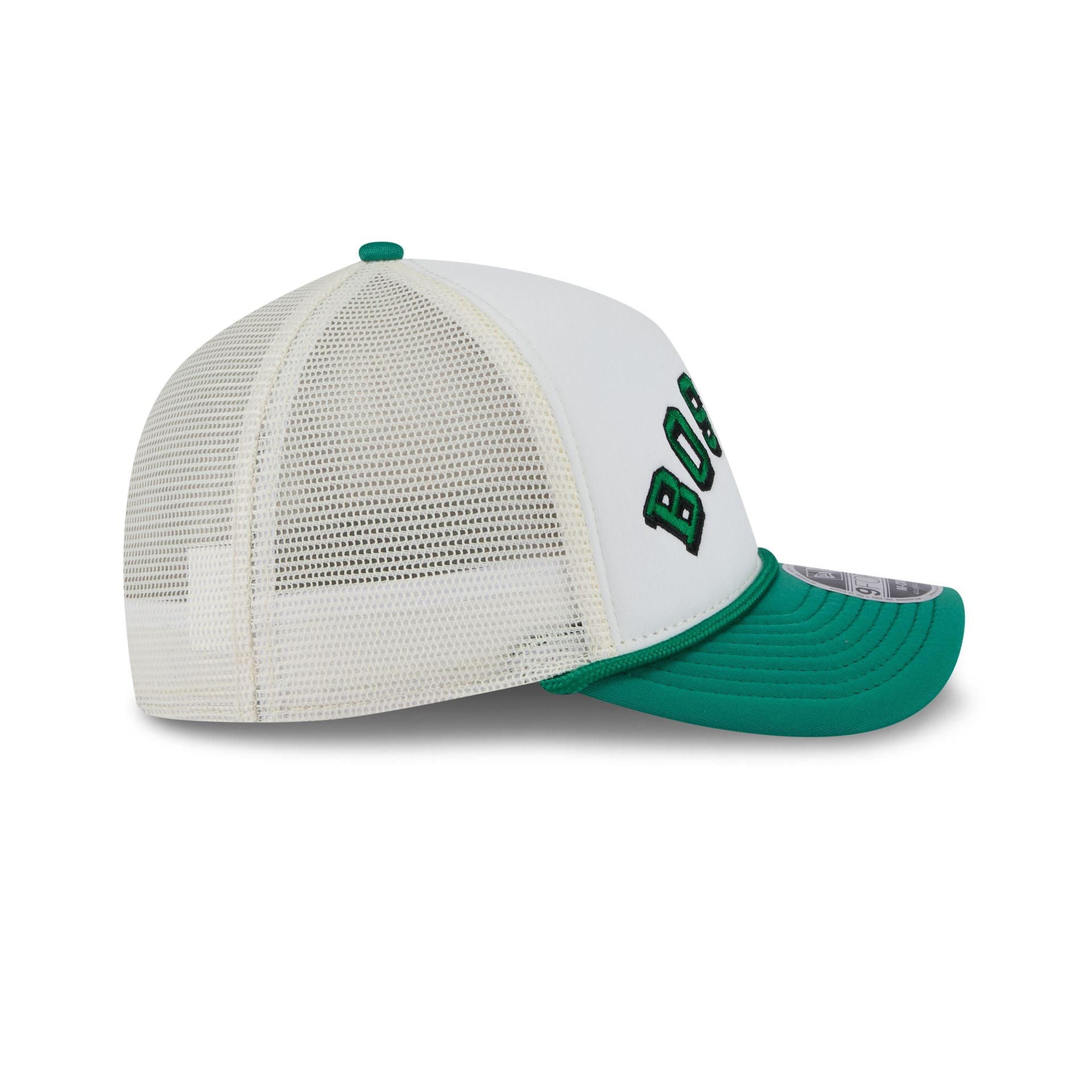Boston Celtics Chrome Arch 9FORTY M-Crown A-Frame Trucker Hat - Image 5