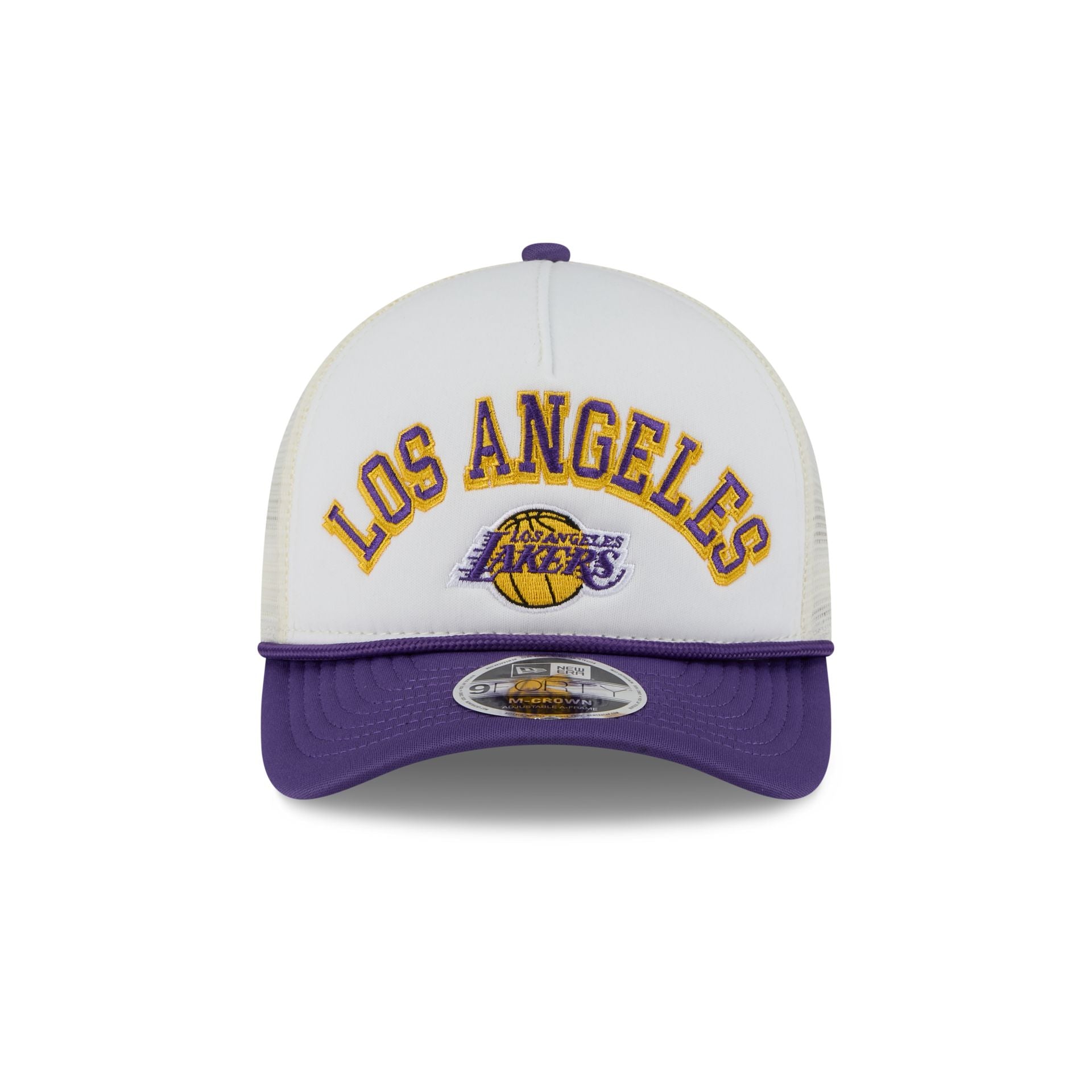 Los Angeles Lakers Chrome Arch 9FORTY M-Crown A-Frame Trucker Hat - Image 2