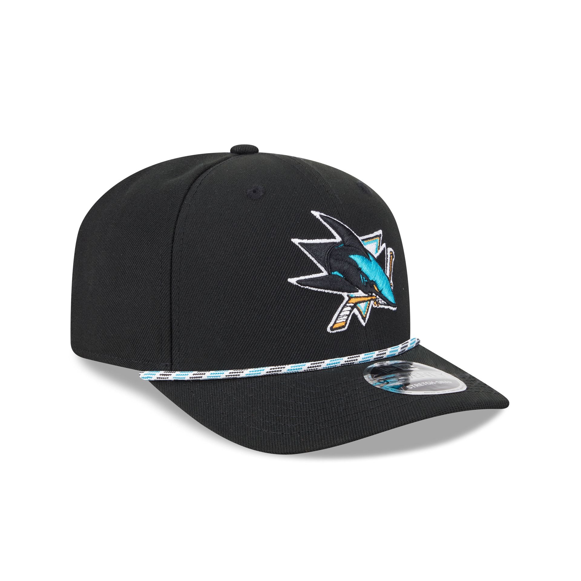 San Jose Sharks Multicolor Rope 9SEVENTY Stretch-Snap Hat - Image 3