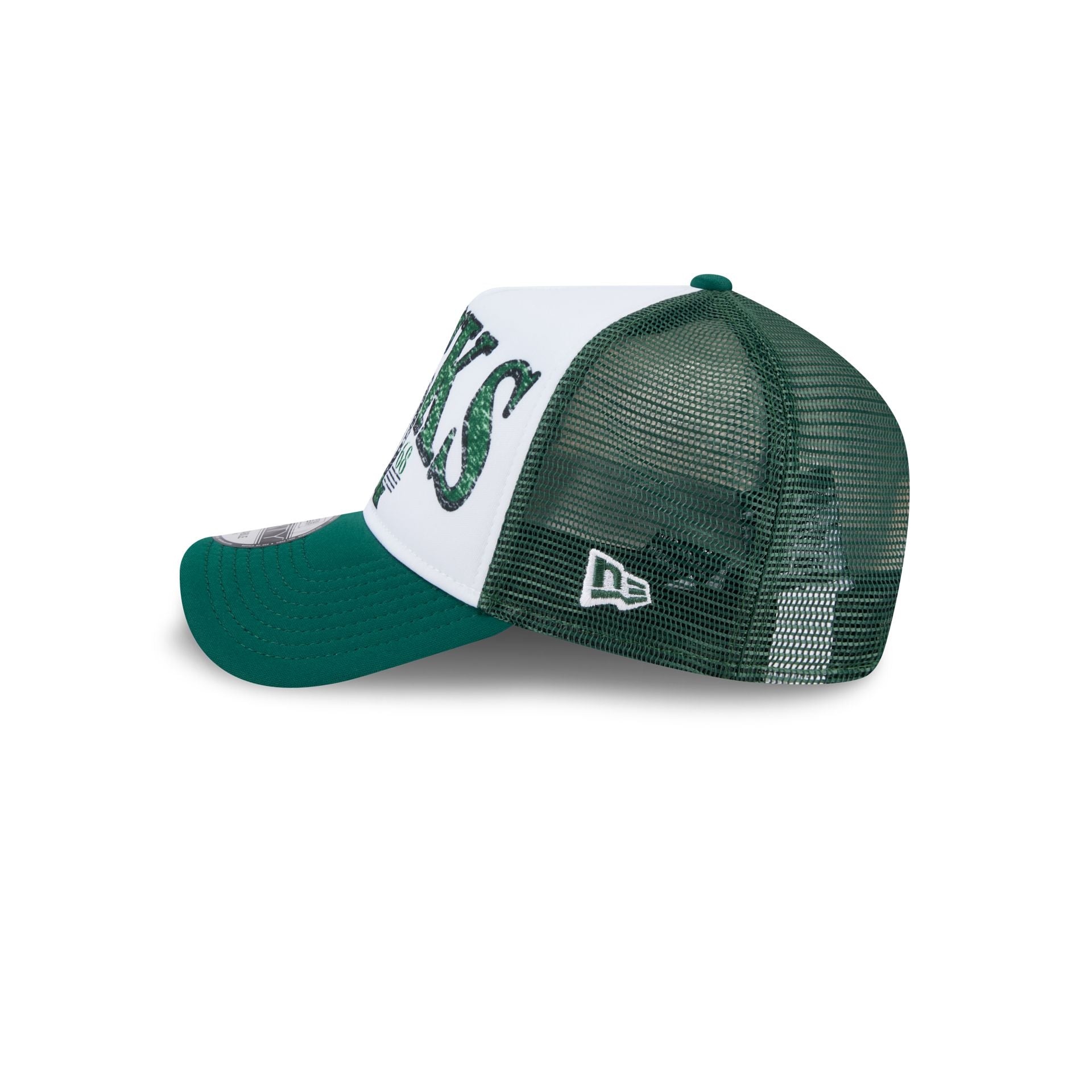 Milwaukee Bucks Distressed 9FORTY A-Frame Trucker Hat - Image 4