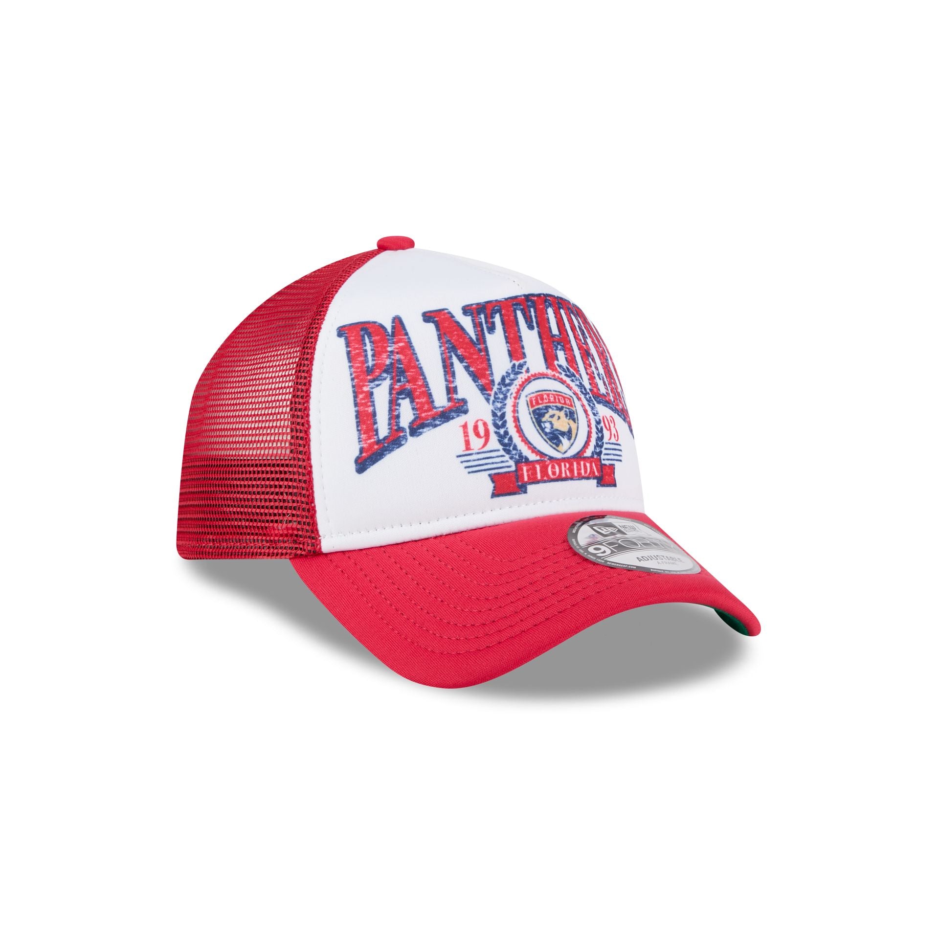 Florida Panthers Distressed 9FORTY A-Frame Trucker Hat - Image 3