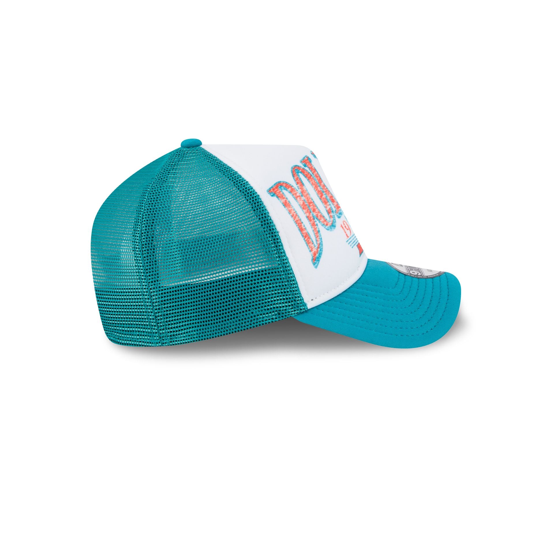 Miami Dolphins Distressed 9FORTY A-Frame Trucker Hat - Image 5