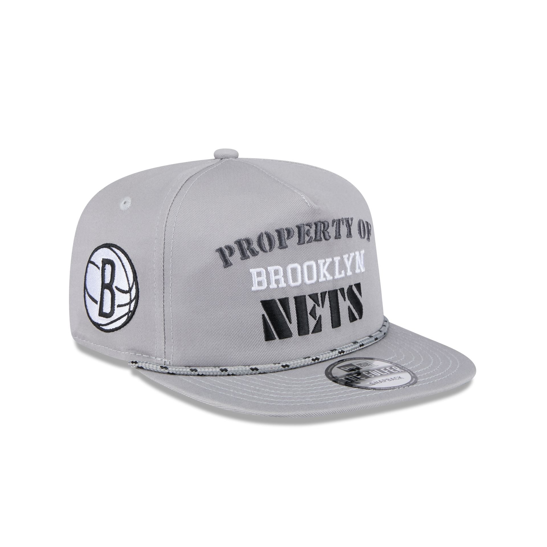 Brooklyn Nets Vintage Gray Rope Golfer Hat