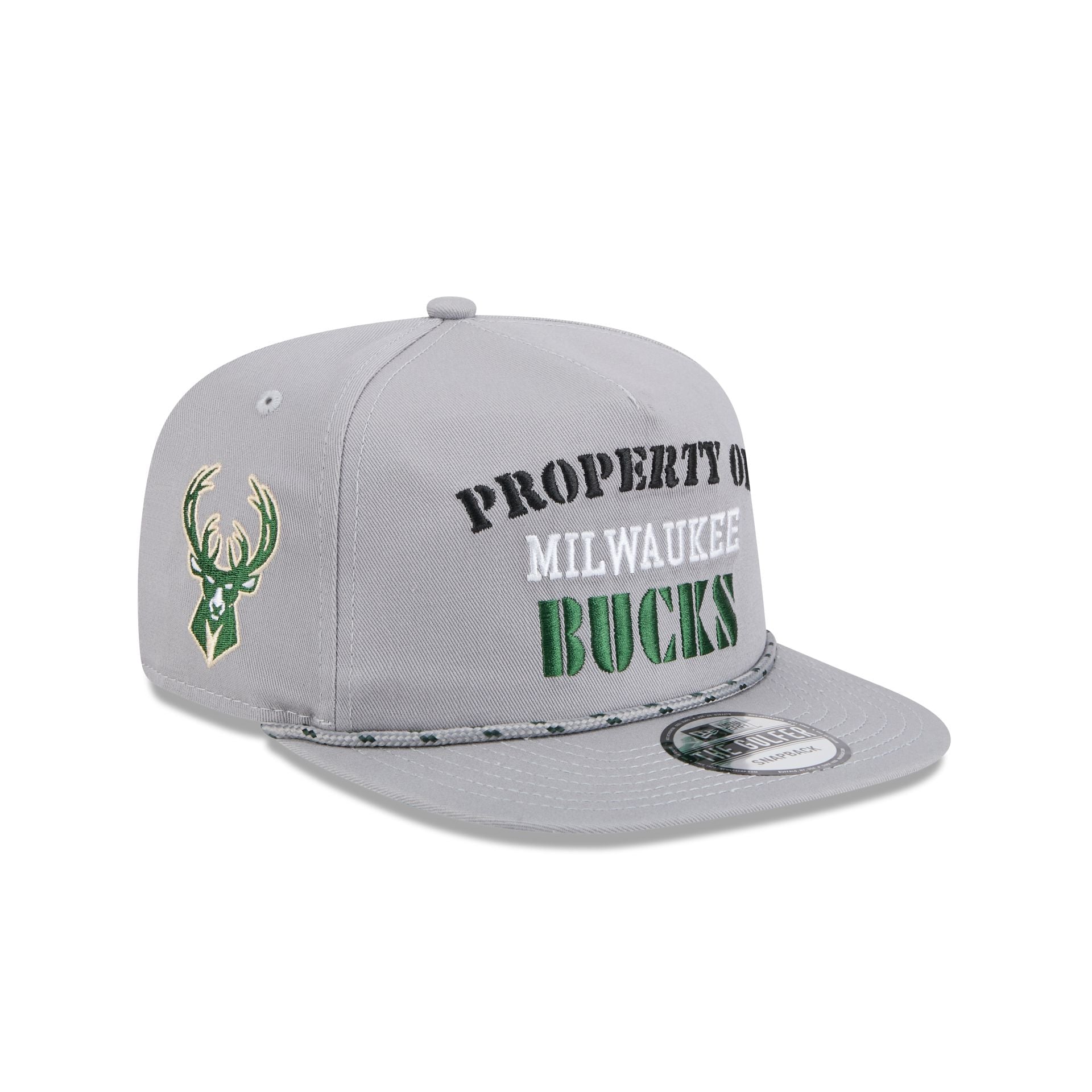 Milwaukee Bucks Vintage Gray Rope Golfer Hat