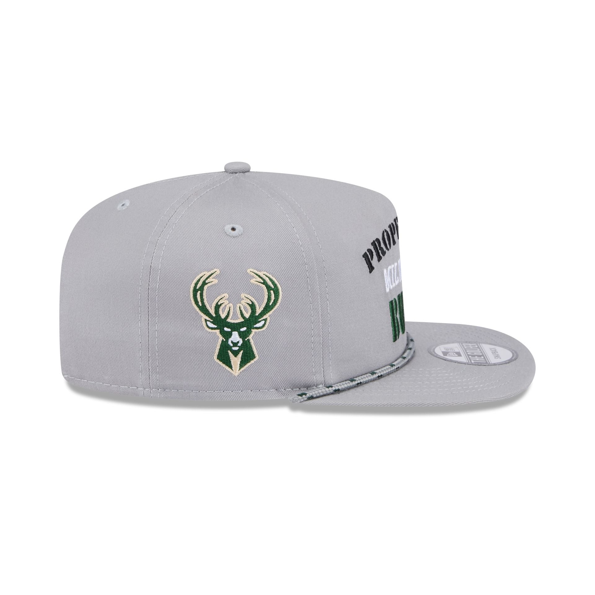 Milwaukee Bucks Vintage Gray Rope Golfer Hat - Image 4
