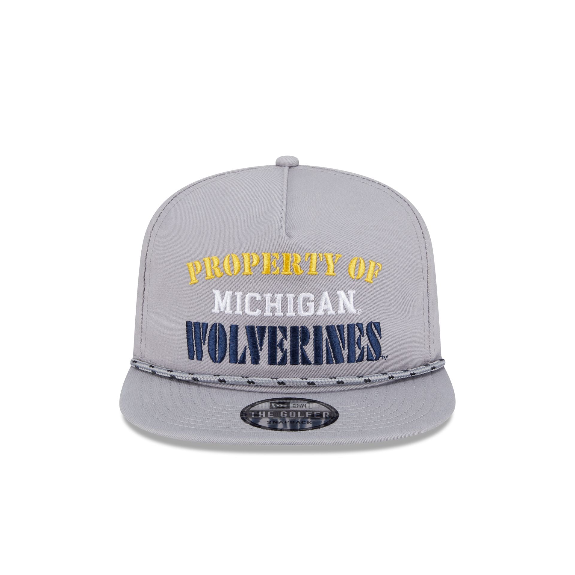 Michigan Wolverines Vintage Gray Rope Golfer Hat - Image 2
