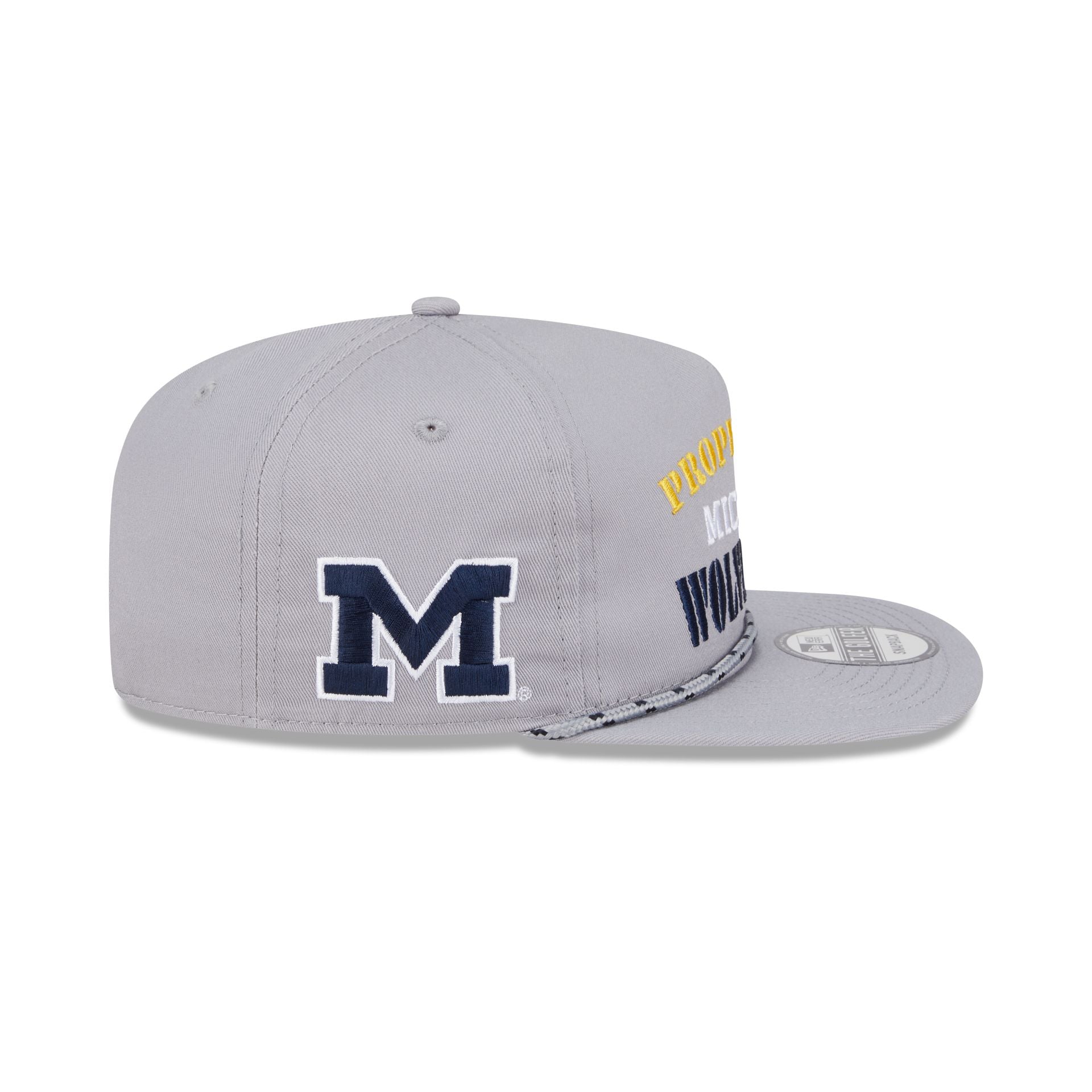 Michigan Wolverines Vintage Gray Rope Golfer Hat - Image 4