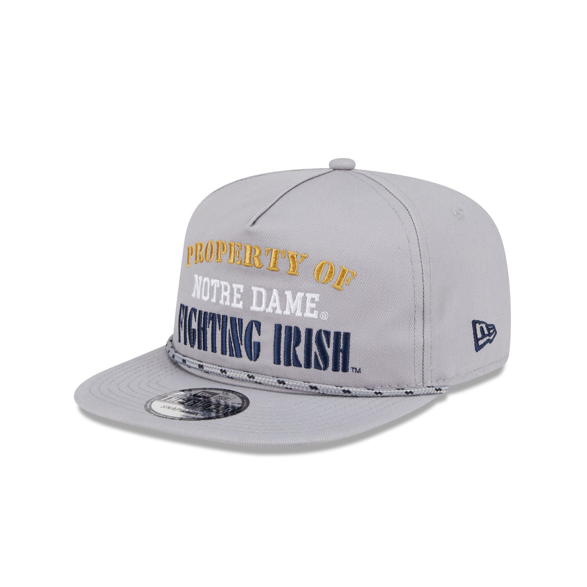 Notre Dame Fighting Irish Vintage Gray Rope Golfer Hat - Image 3