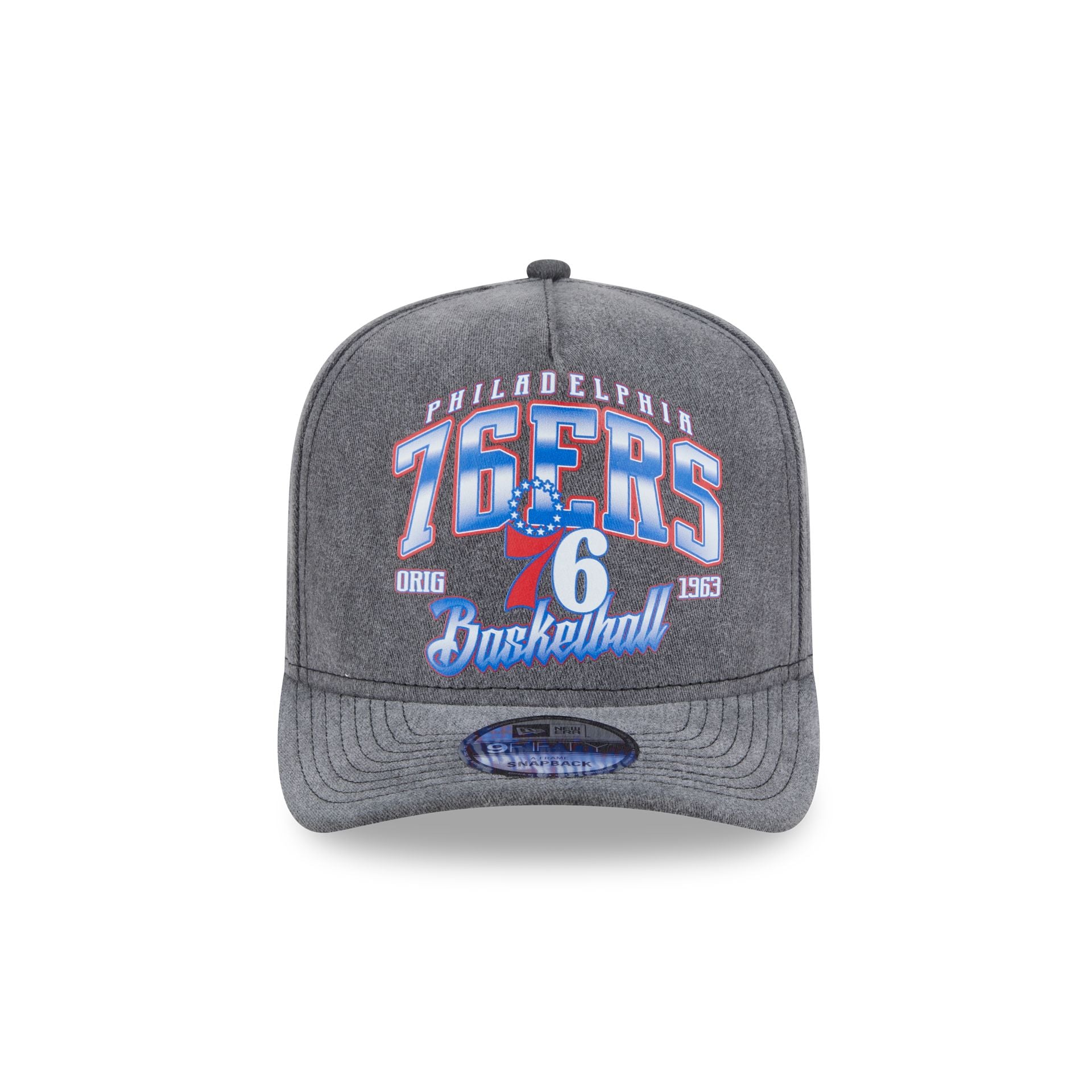 Philadelphia 76ers Washed 9FIFTY A-Frame Snapback Hat - Image 2