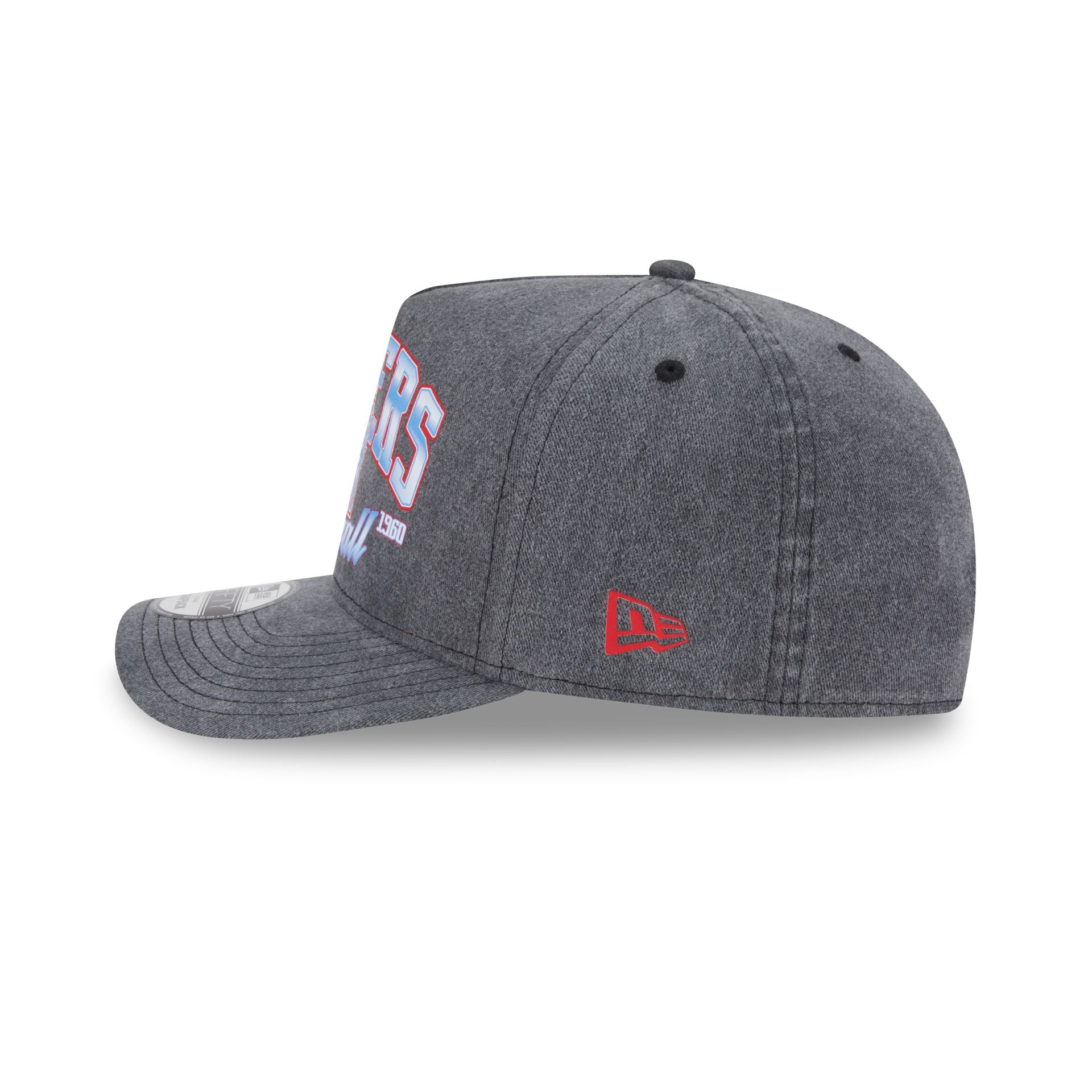 Oilers Washed 9FIFTY A-Frame Snapback Hat - Image 4