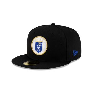 Kansas City Royals 2025 Clubhouse Alt Black 59FIFTY Fitted Hat