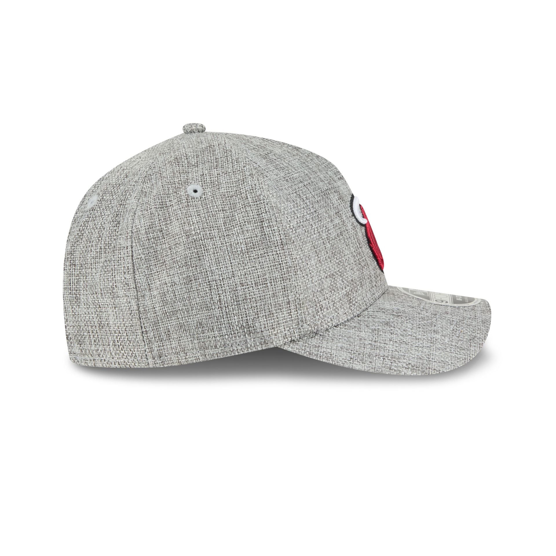 Miami Heat Cotton Weave Gray 9FORTY M-Crown A-Frame Snapback Hat - Image 5