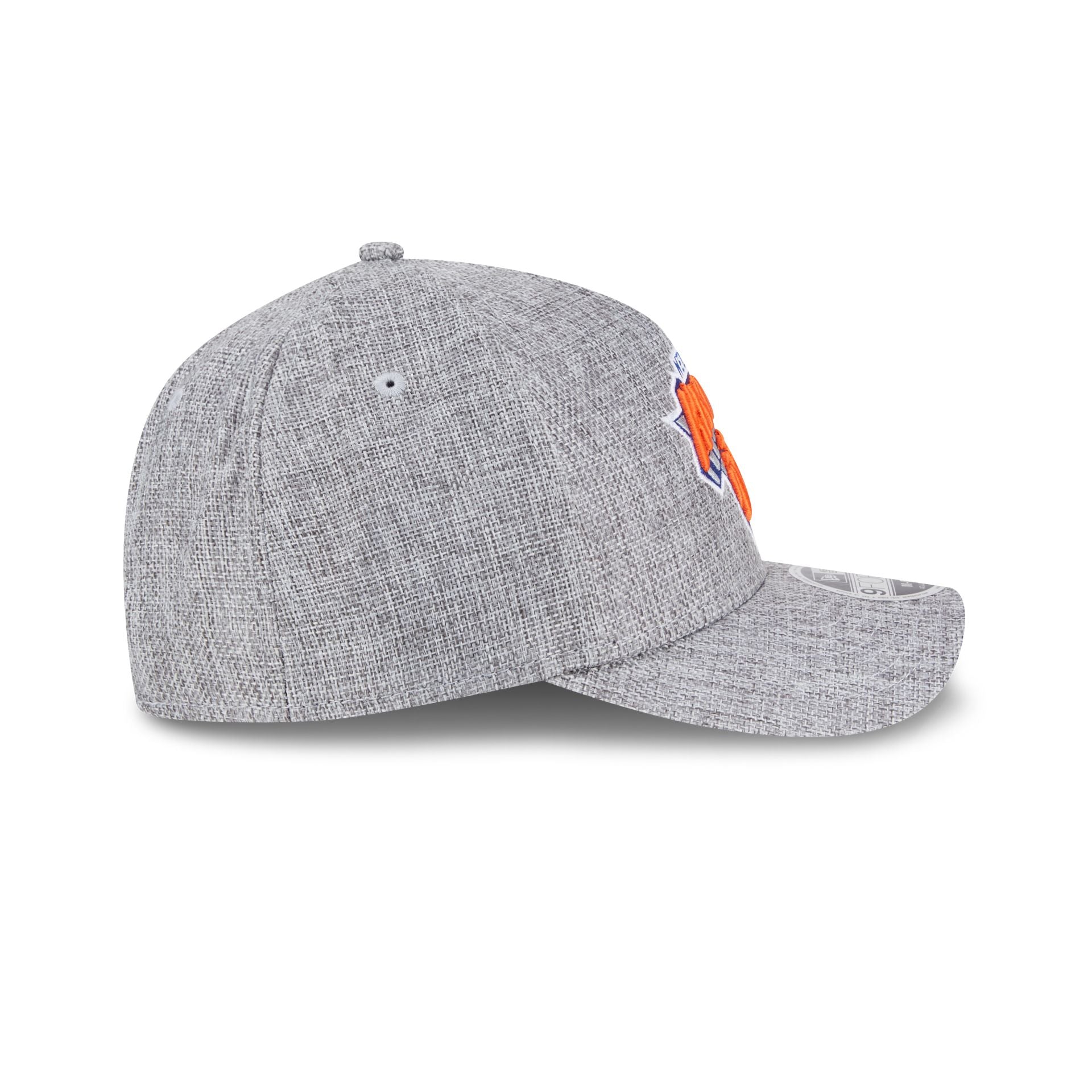 New York Knicks Cotton Weave Gray 9FORTY M-Crown A-Frame Snapback Hat - Image 5