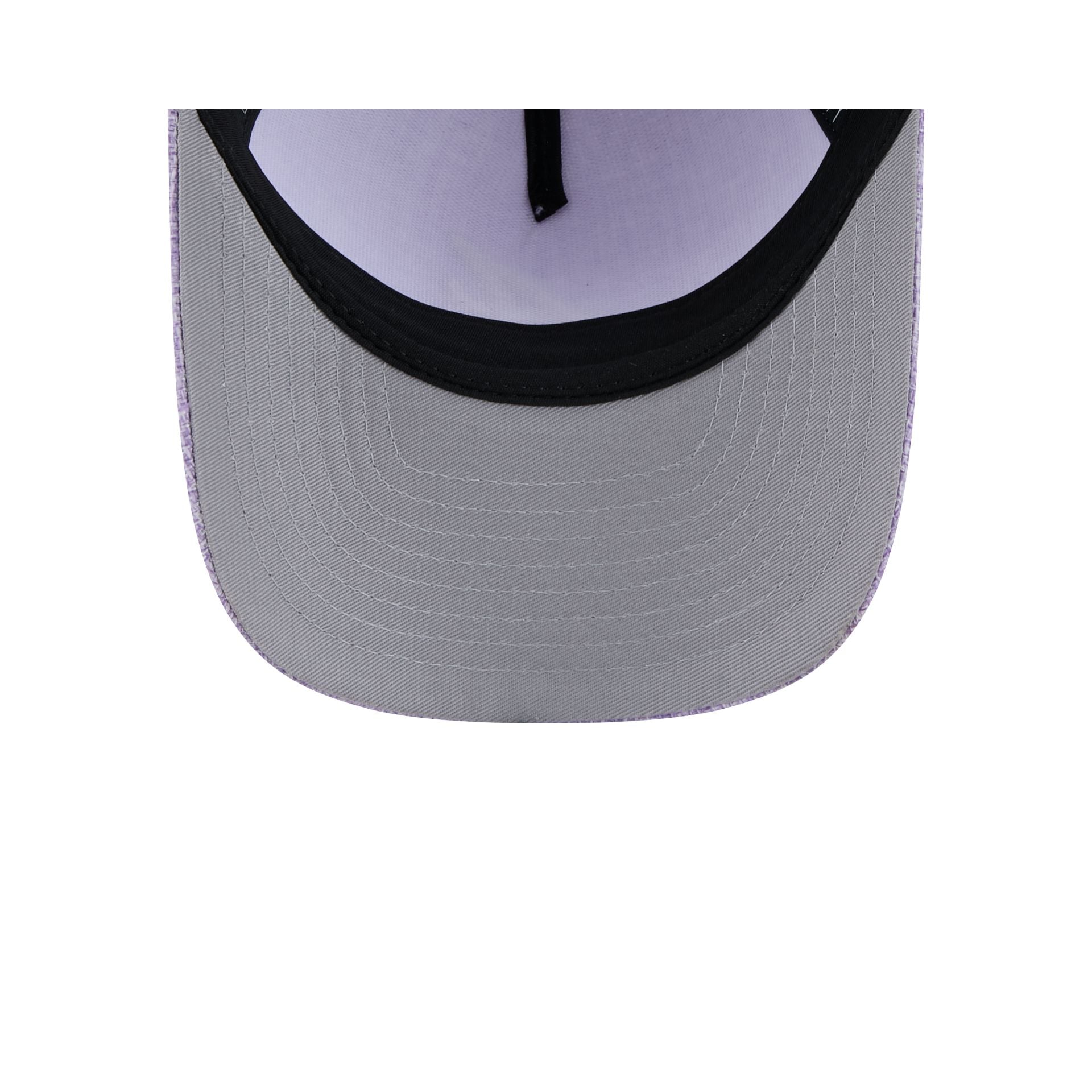 Atlanta Braves Cotton Weave Purple 9FORTY M-Crown A-Frame Snapback Hat - Image 7