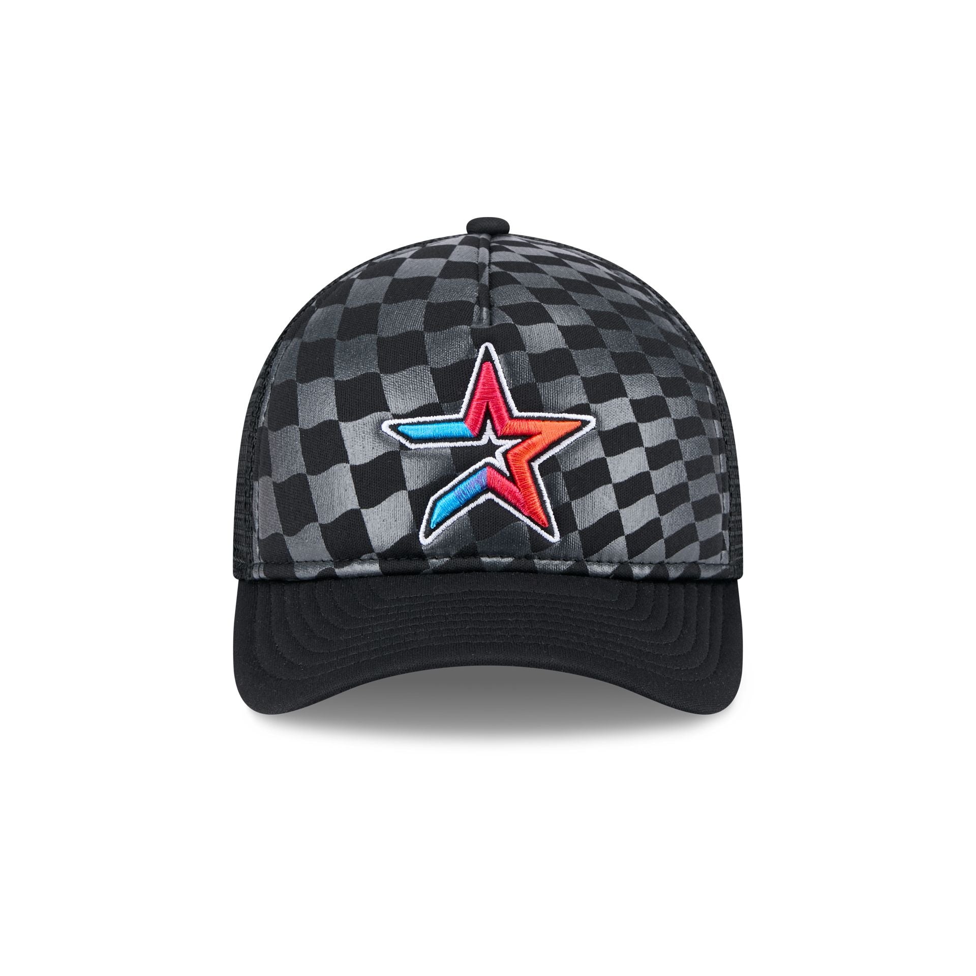 Houston Astros Gradient Raceway 9FORTY M-Crown A-Frame Trucker Hat - Image 2