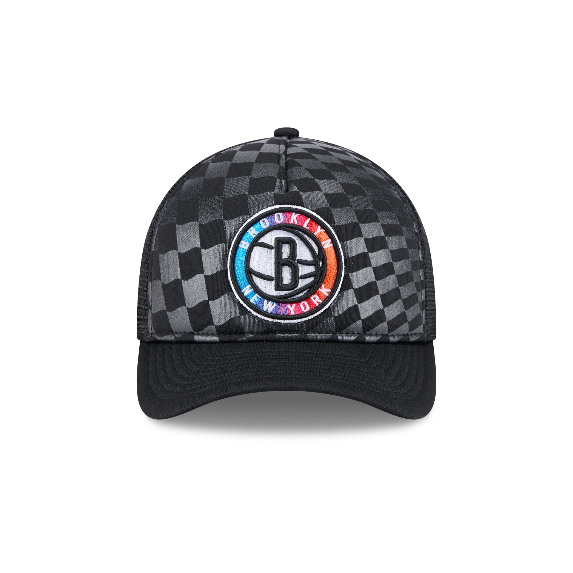 Brooklyn Nets Gradient Raceway 9FORTY M-Crown A-Frame Trucker Hat - Image 2
