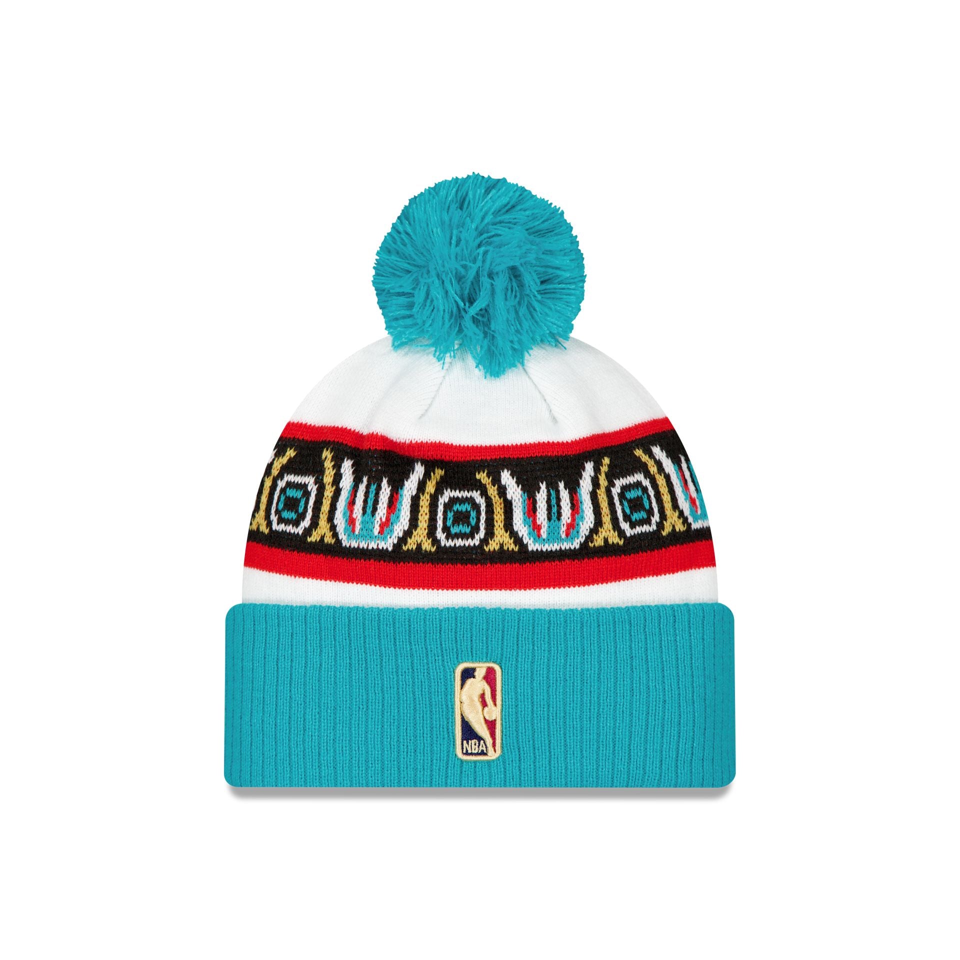 Memphis Grizzlies Classic Edition Birdseye Blue Pom Knit Hat - Image 2