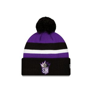 Sacramento Kings Classic Edition Black Pom Knit Hat