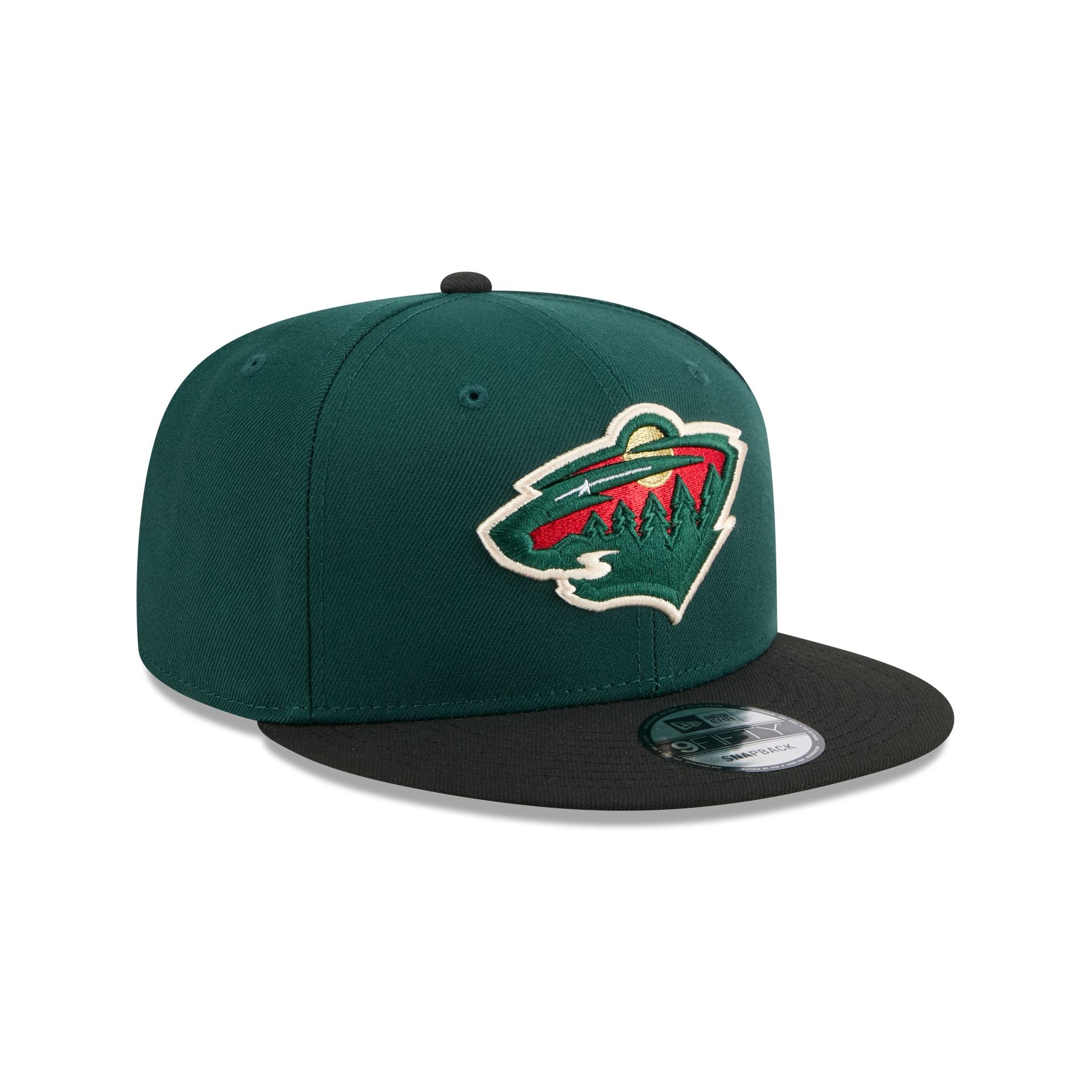 Minnesota Wild Black Visor 9FIFTY Snapback Hat - Image 3